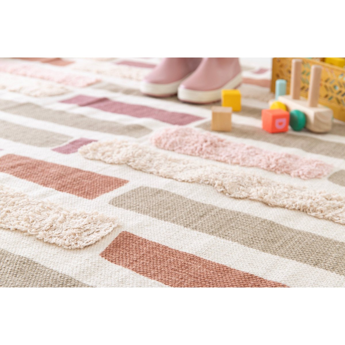 Kinderteppich in waschbarer Baumwolle in der Anouk -Maschine