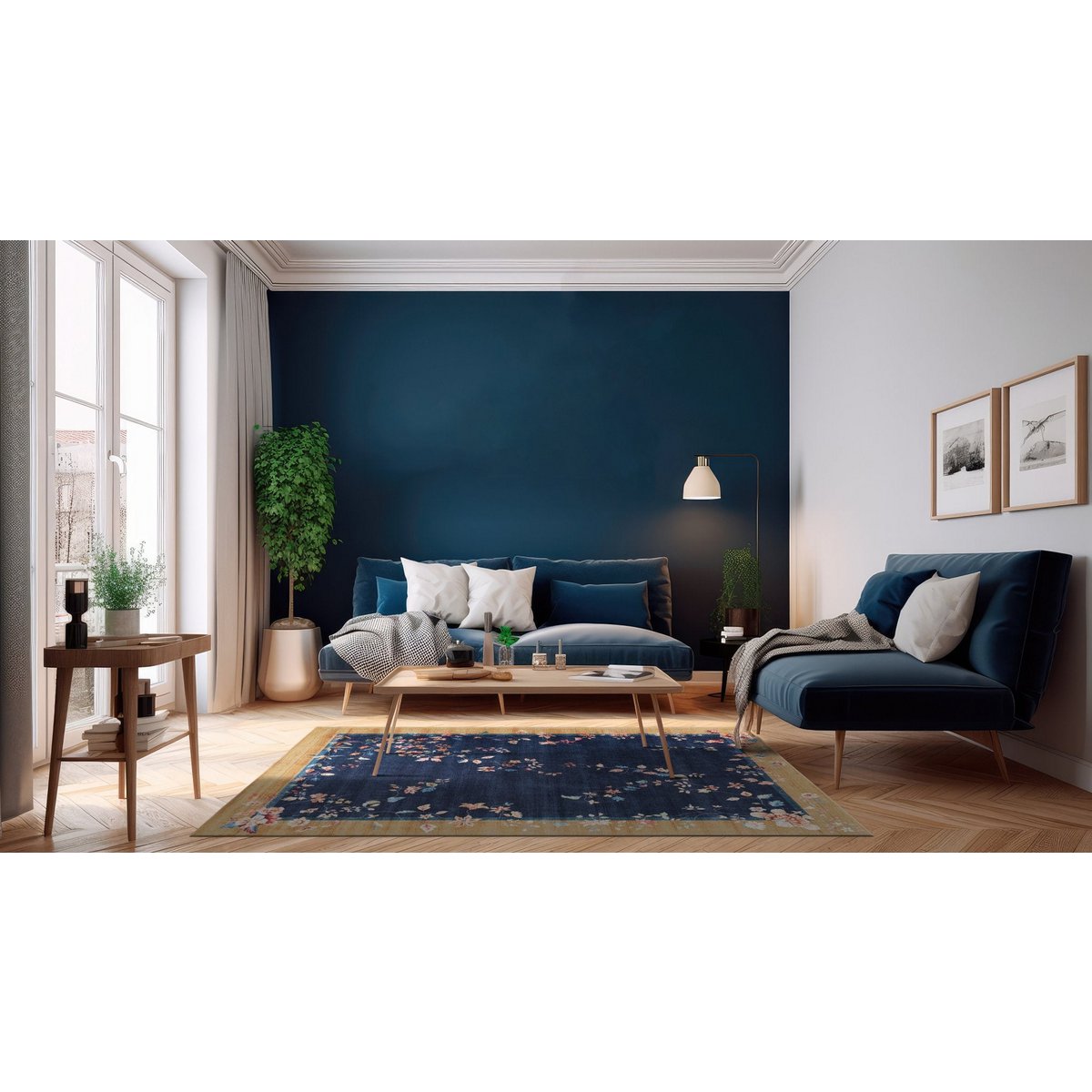 High Definitionsdruck Blumenteppich Marie Antoinette