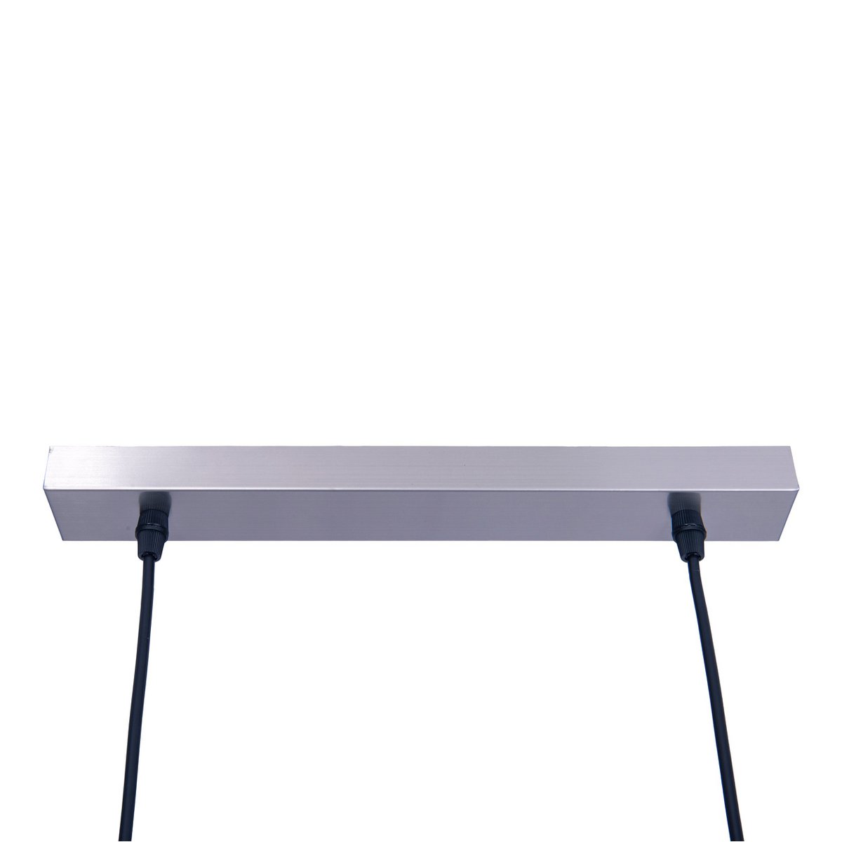 4er Pendelleuchte "MARON" aus Metall satiniert-matt mit Stoffschirmen in Braun, mit E14-Fassung, Lampe für Wohnzimmer oder Esszimmer,71,5 x 12 cm