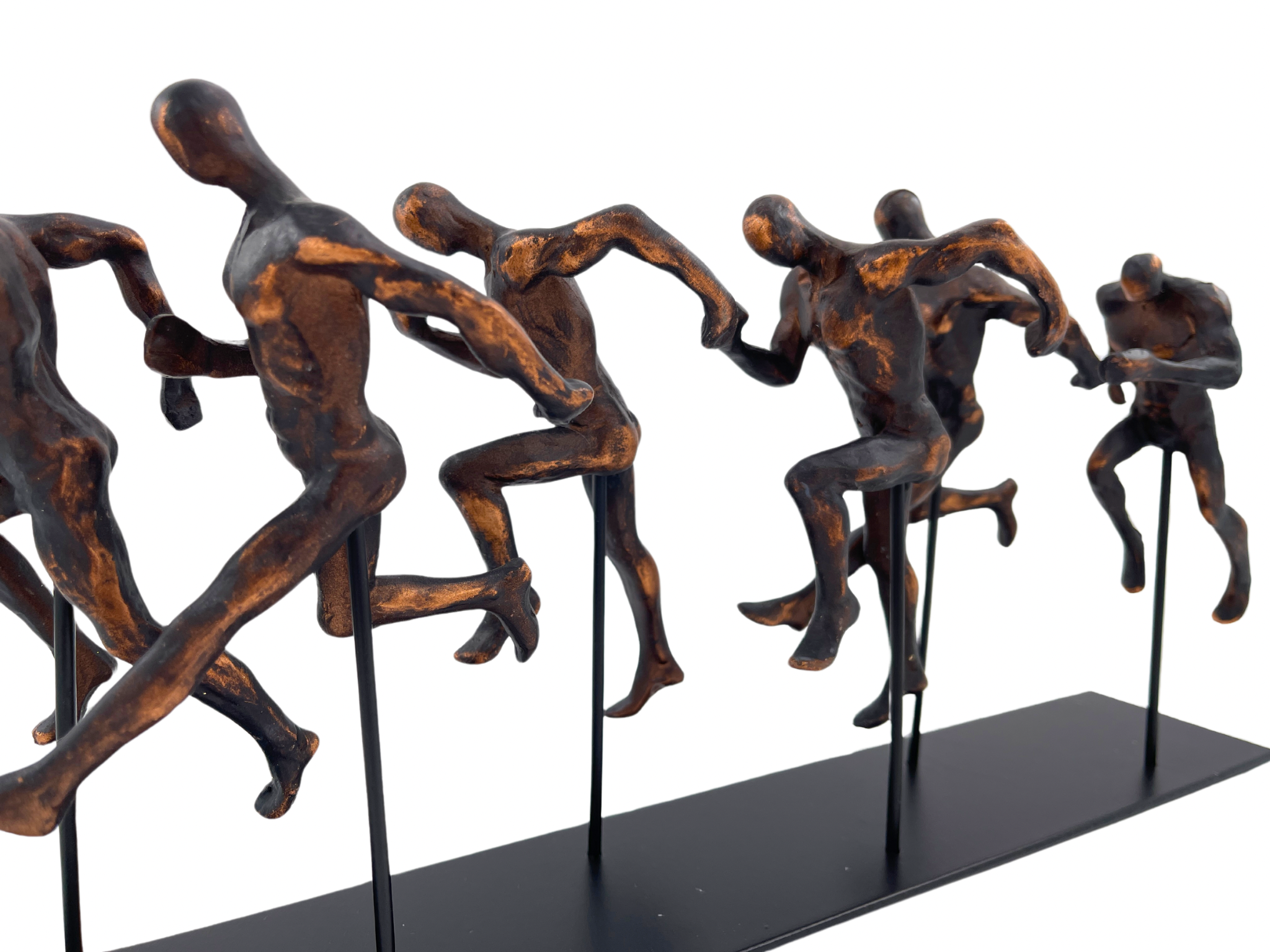 Skulptur Laufende Athleten – Bronze Schwarz