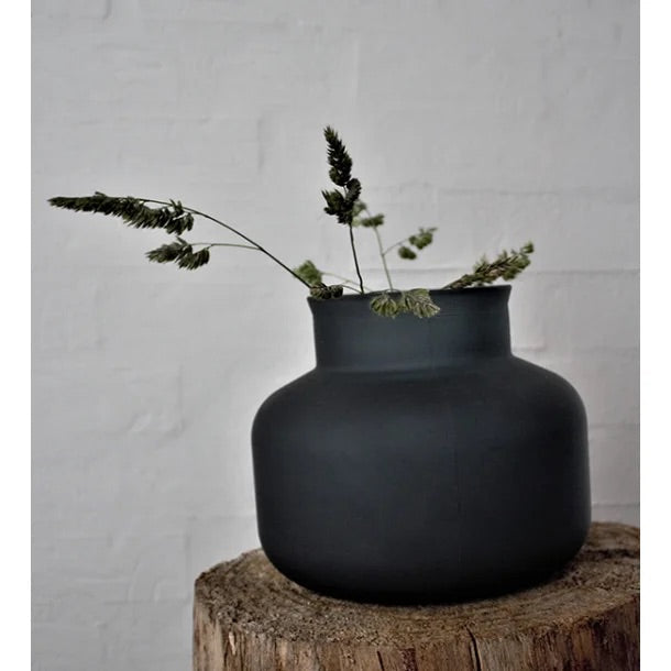 Glasvase Barcelona Hurricane schwarz