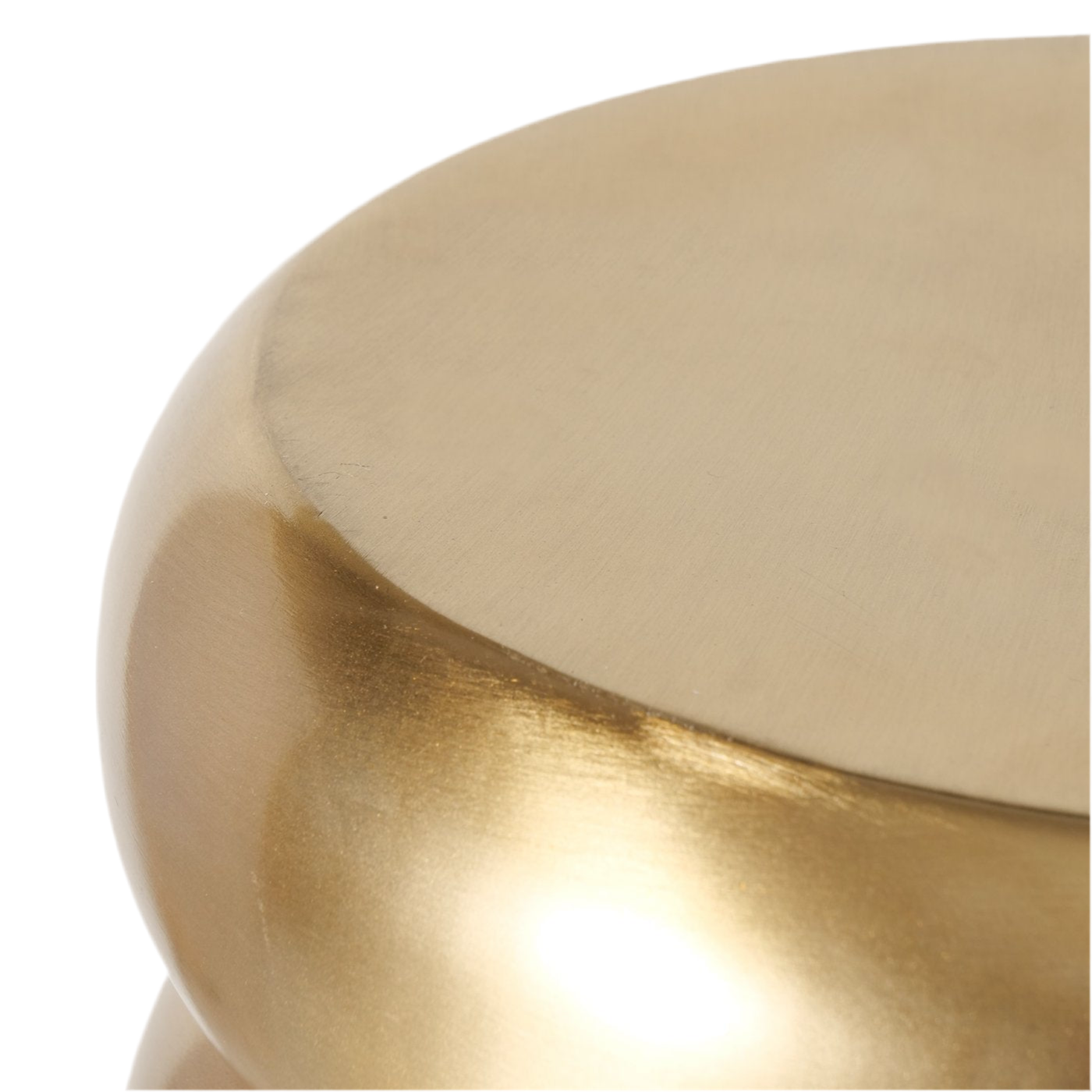 Design Beistelltisch Lior Rund Gold Metall Handarbeit 37 cm