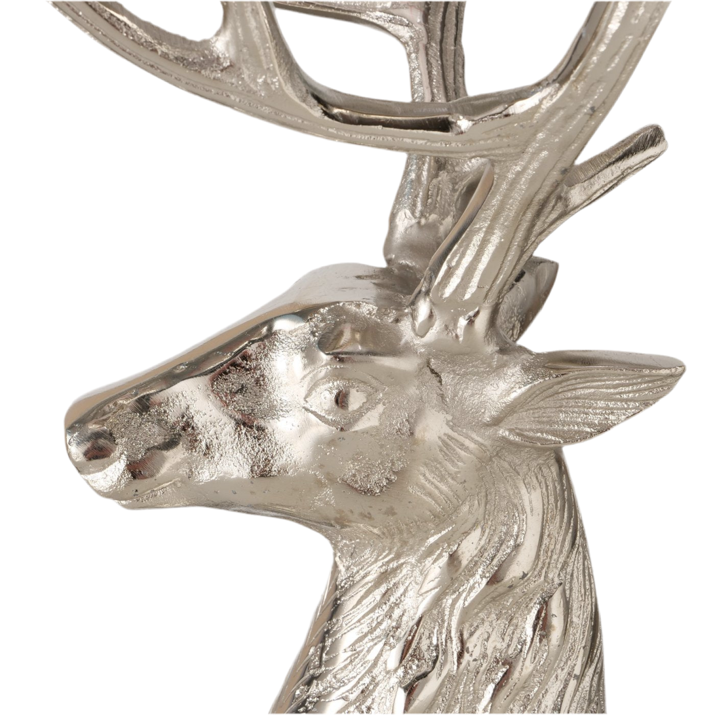 Kerzenleuchter Russell Silber Hirsch Design Aluminium 4-flammig