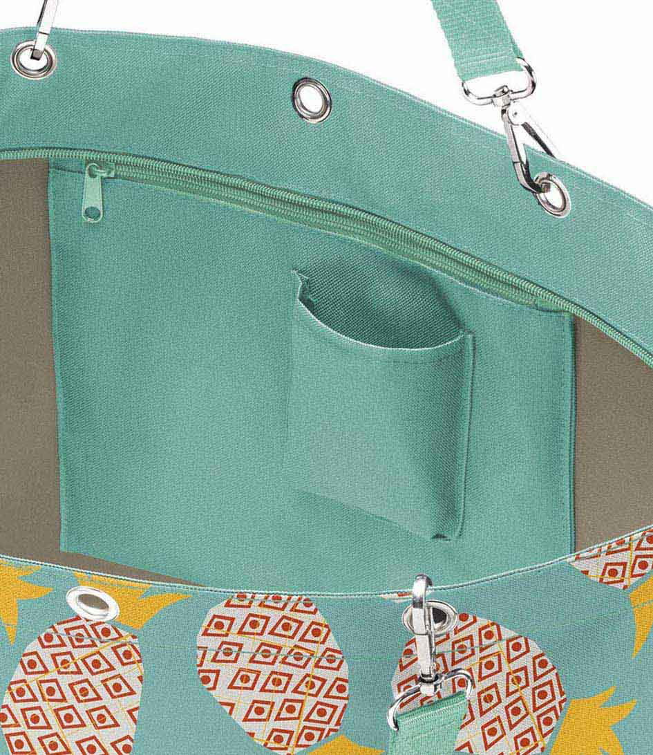 Shopper Virella Ananas XL Tasche aus recyceltem Material