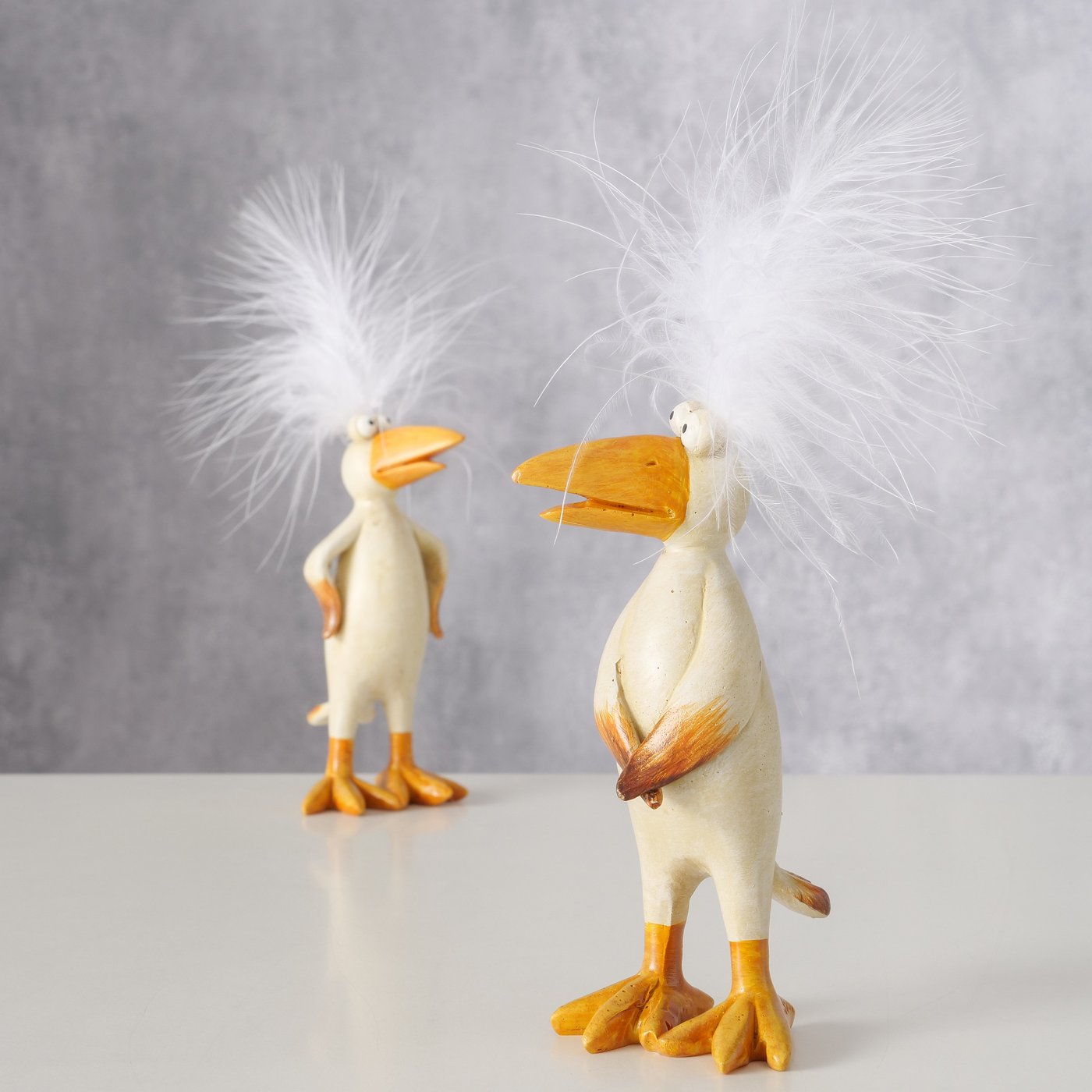 2er Set Figur Carusy – Handgefertigte und handbemalte Rabenfiguren