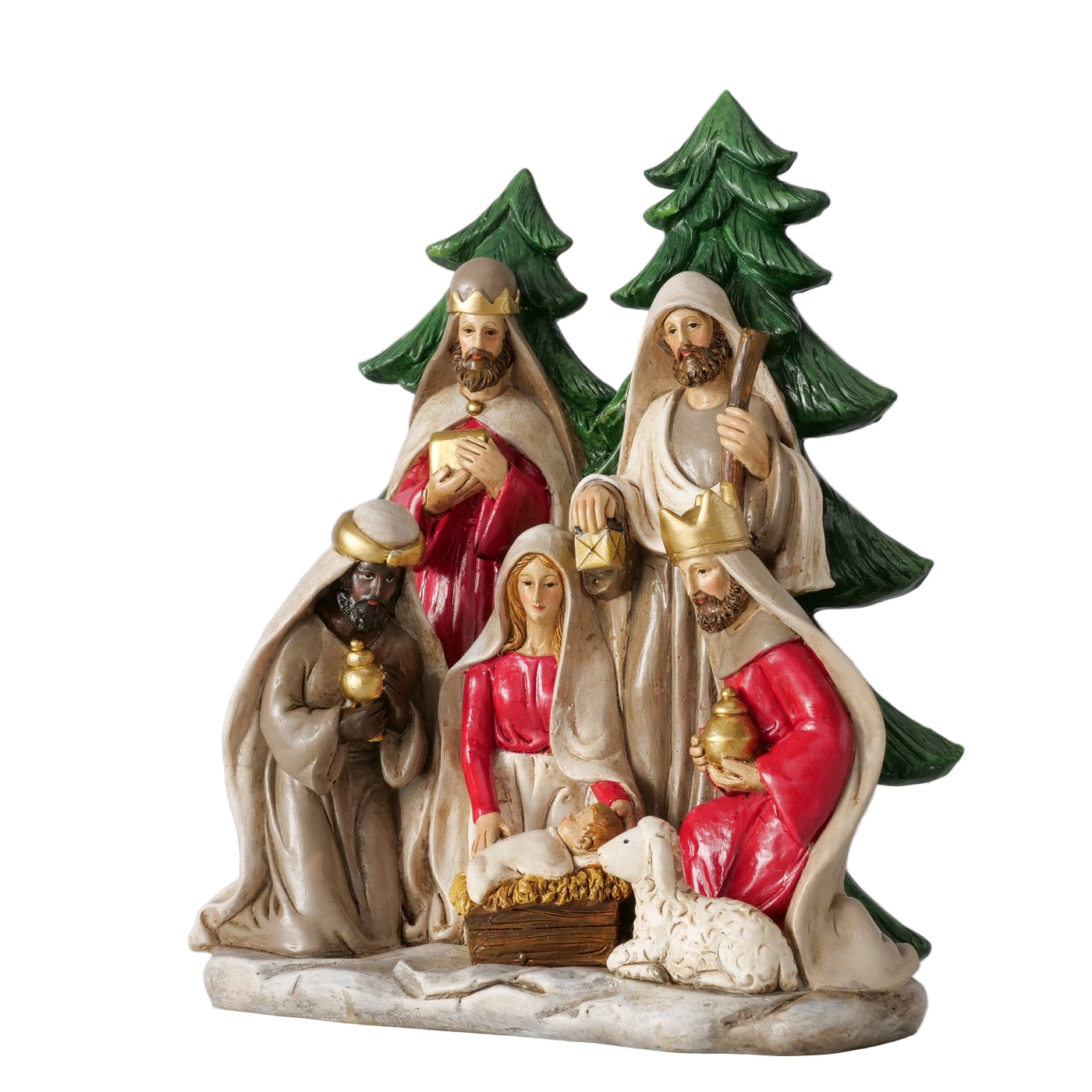 Krippe Bethanio Weihnachtsdeko Handbemalt Kunstharz Figur