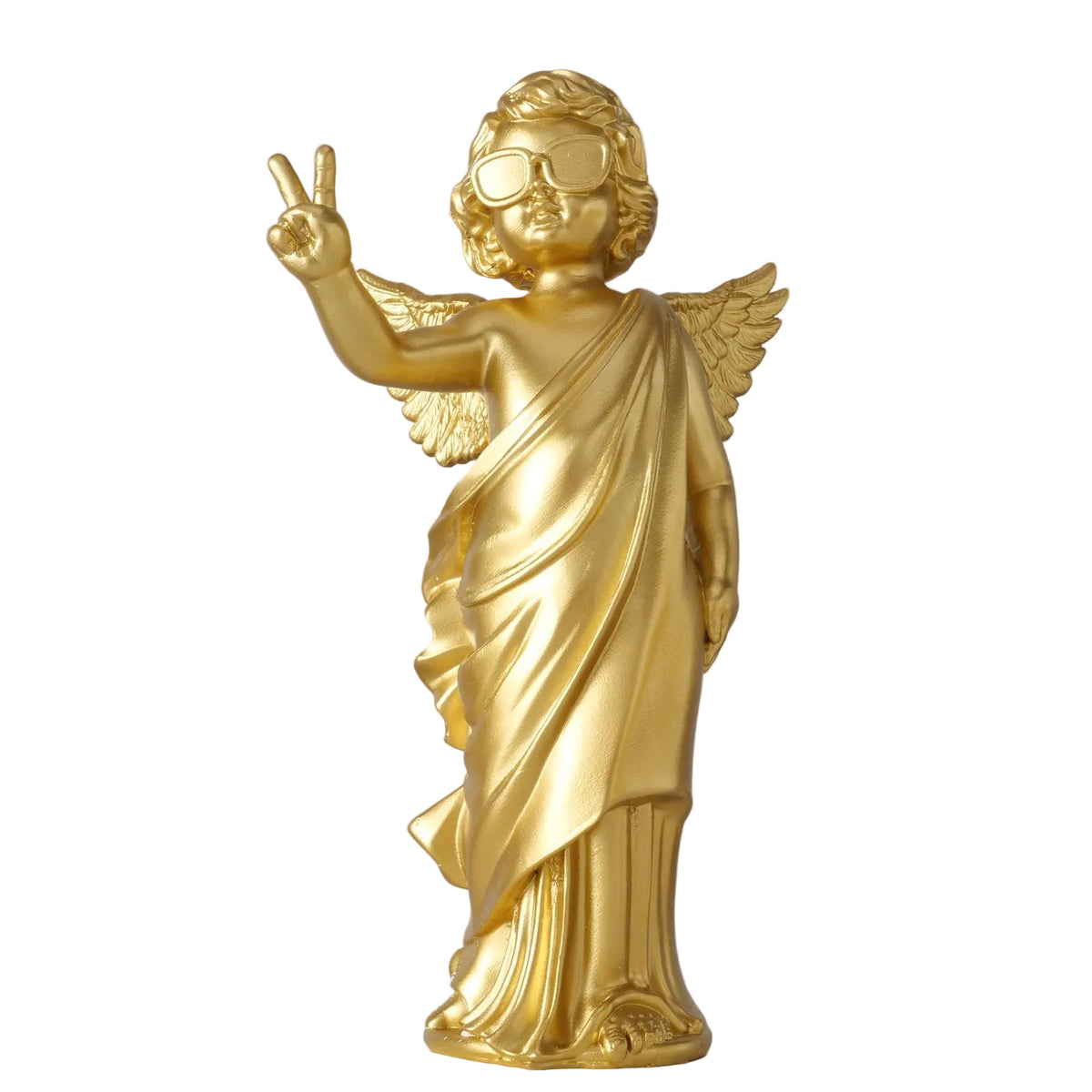 Dekofigur Engel Goldiva Gold mit Sonnenbrille 30 cm