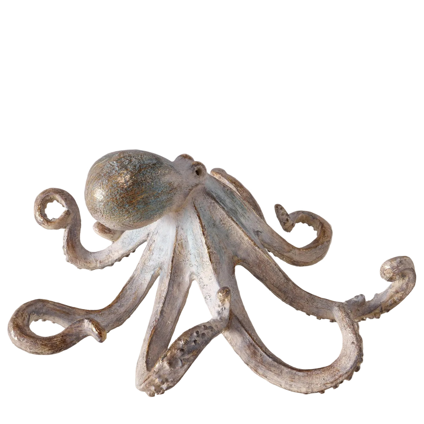 Decoratief figuur Octopus Zilver Glanzend gemaakt van aluminium