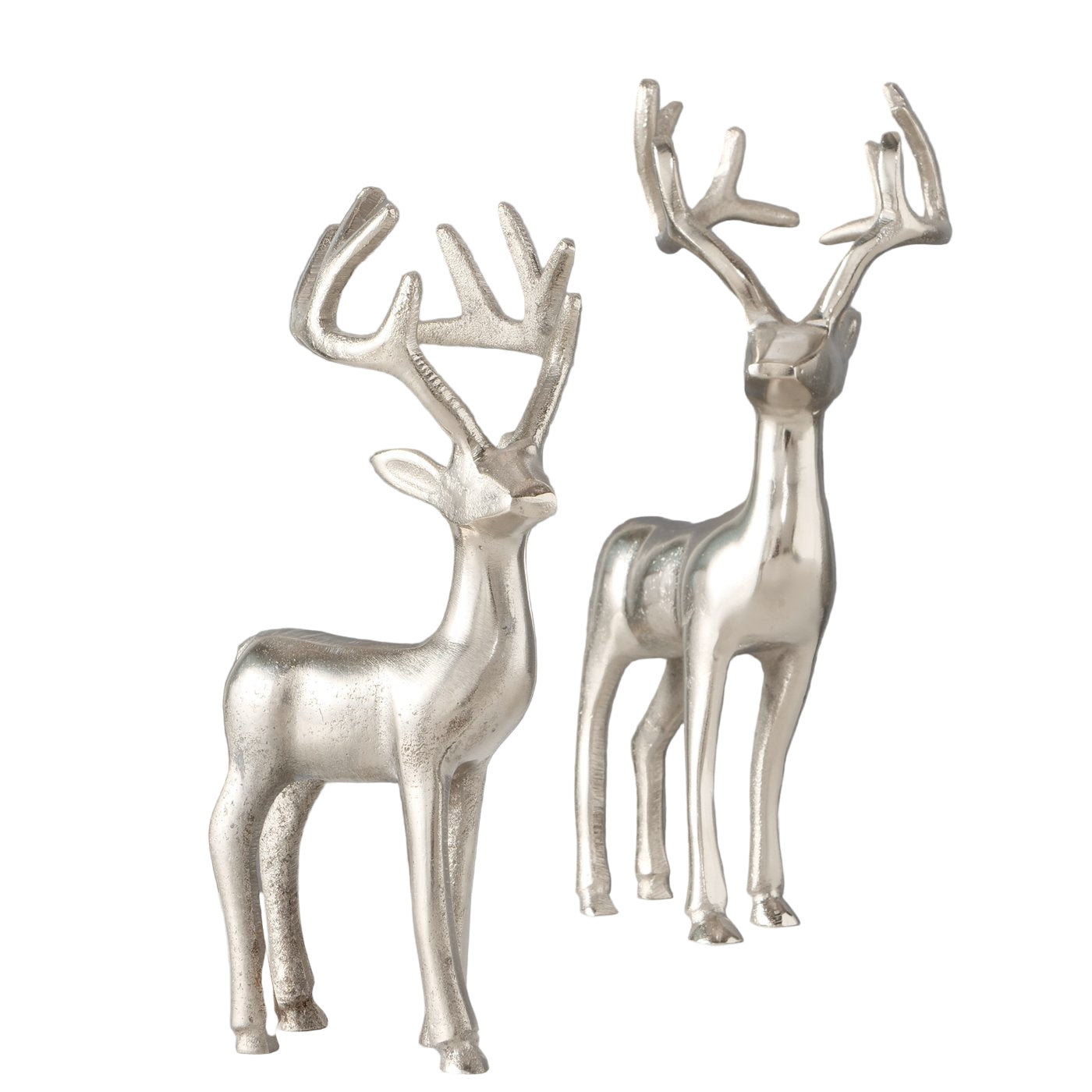 Premium Design Elegante Hirschfiguren Set 2 teilig Hochwertige Dekofiguren
