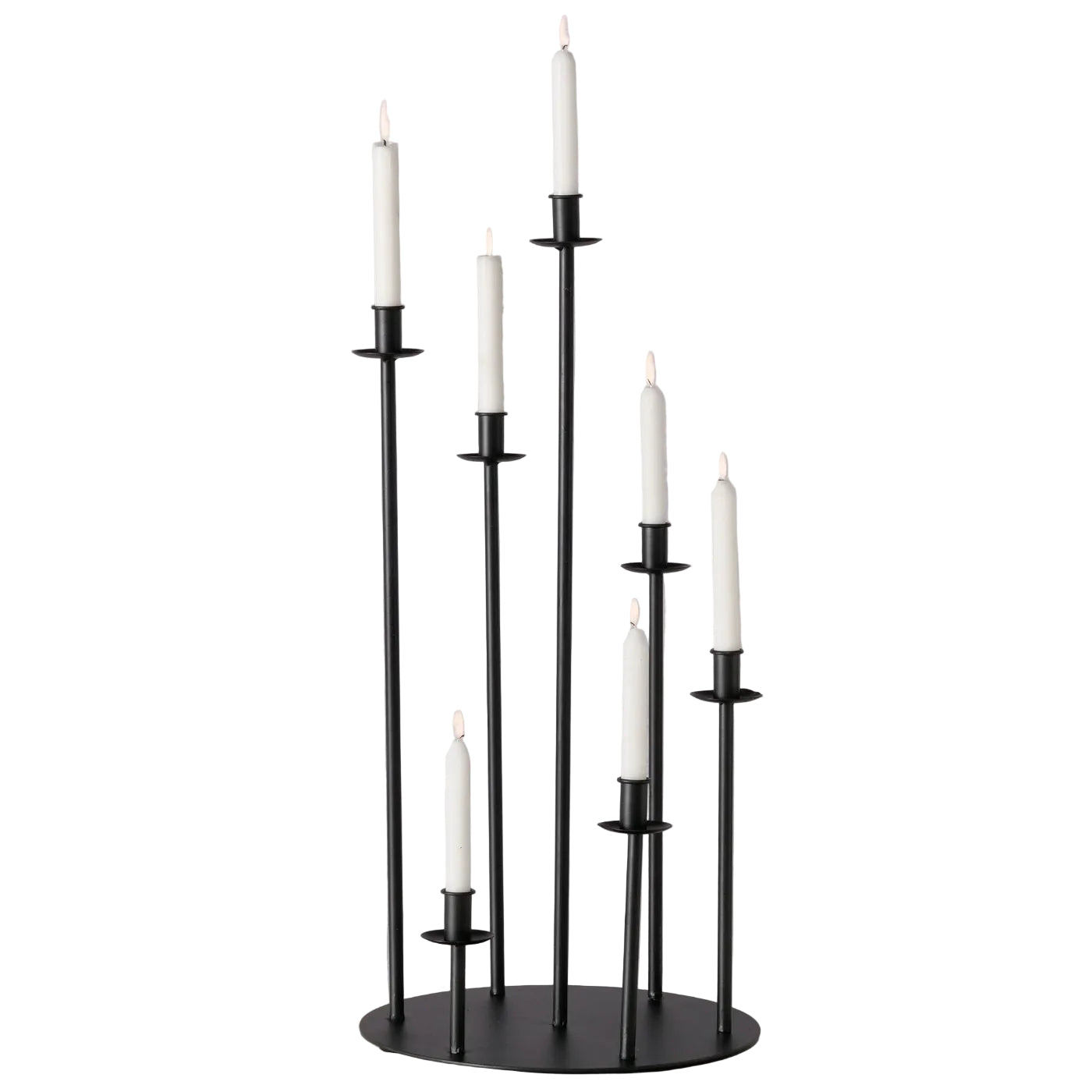 Kerzenleuchter Lichtbogen für 7 Kerzen Schwarz 74 cm