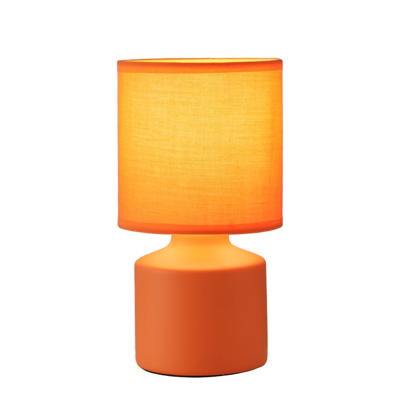 Alabama Sunset Tischleuchte Orange Keramik Textilschirm E14 26cm