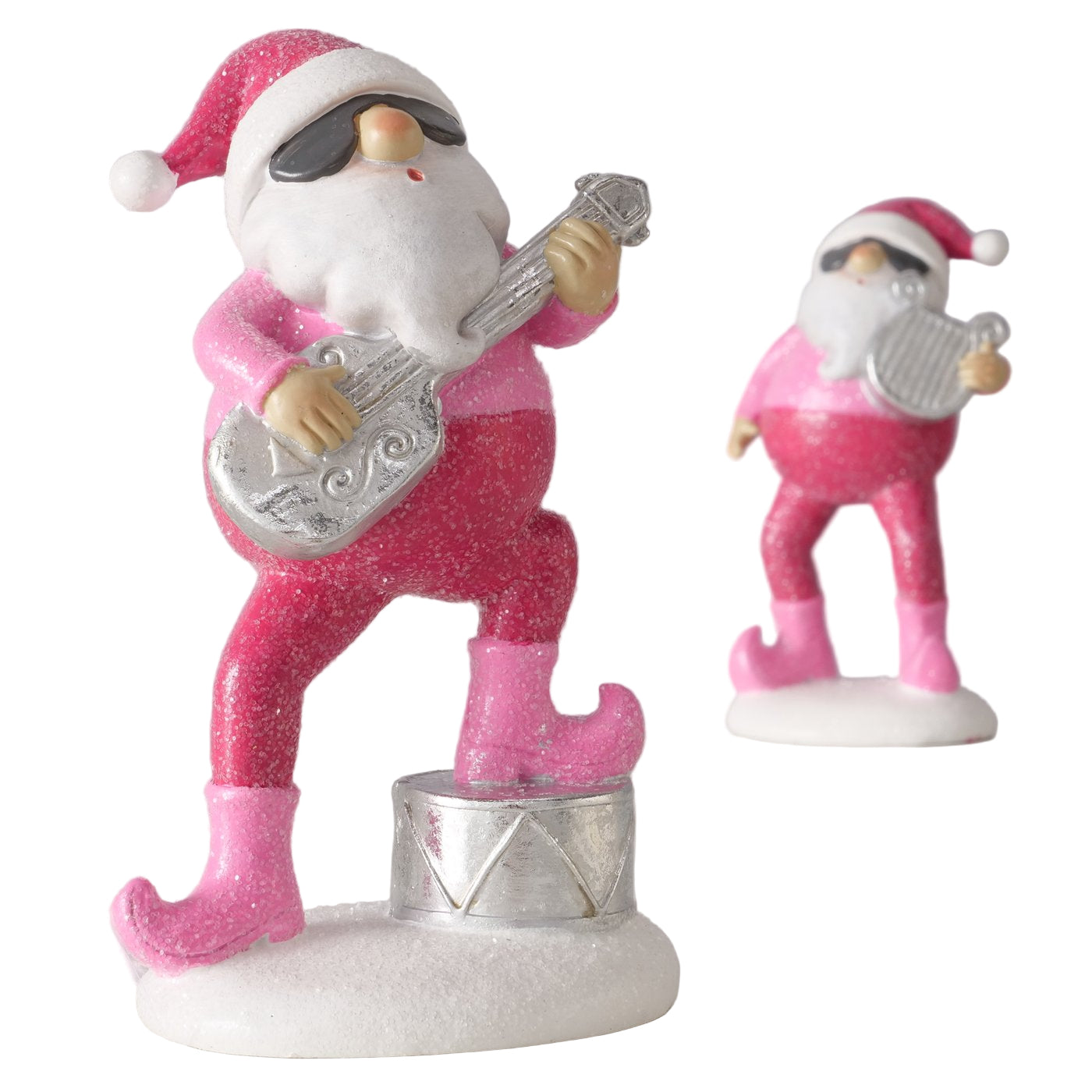 Weihnachtsmann Figuren Matthew 2er Set Pink Deko Handbemalt