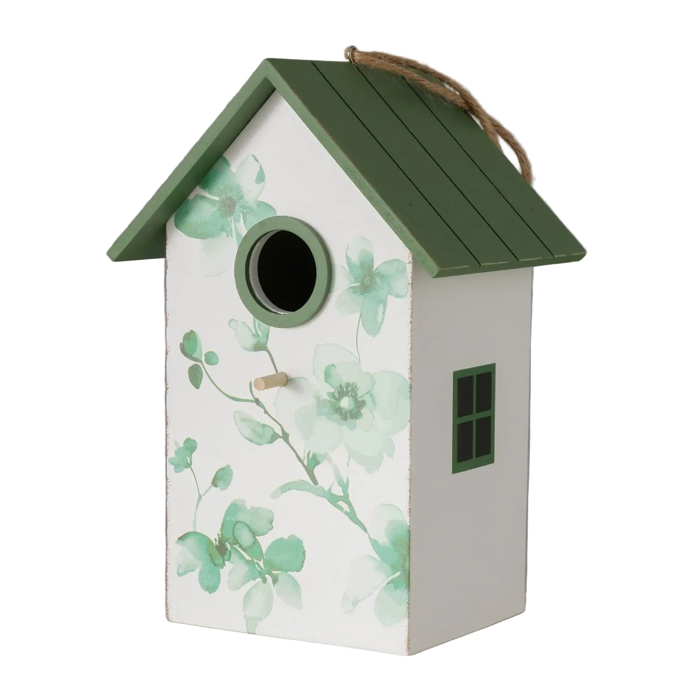 Vogelhaus Holz Kate Bambus Grün Floral Garten Vogelhaus zum Aufhängen