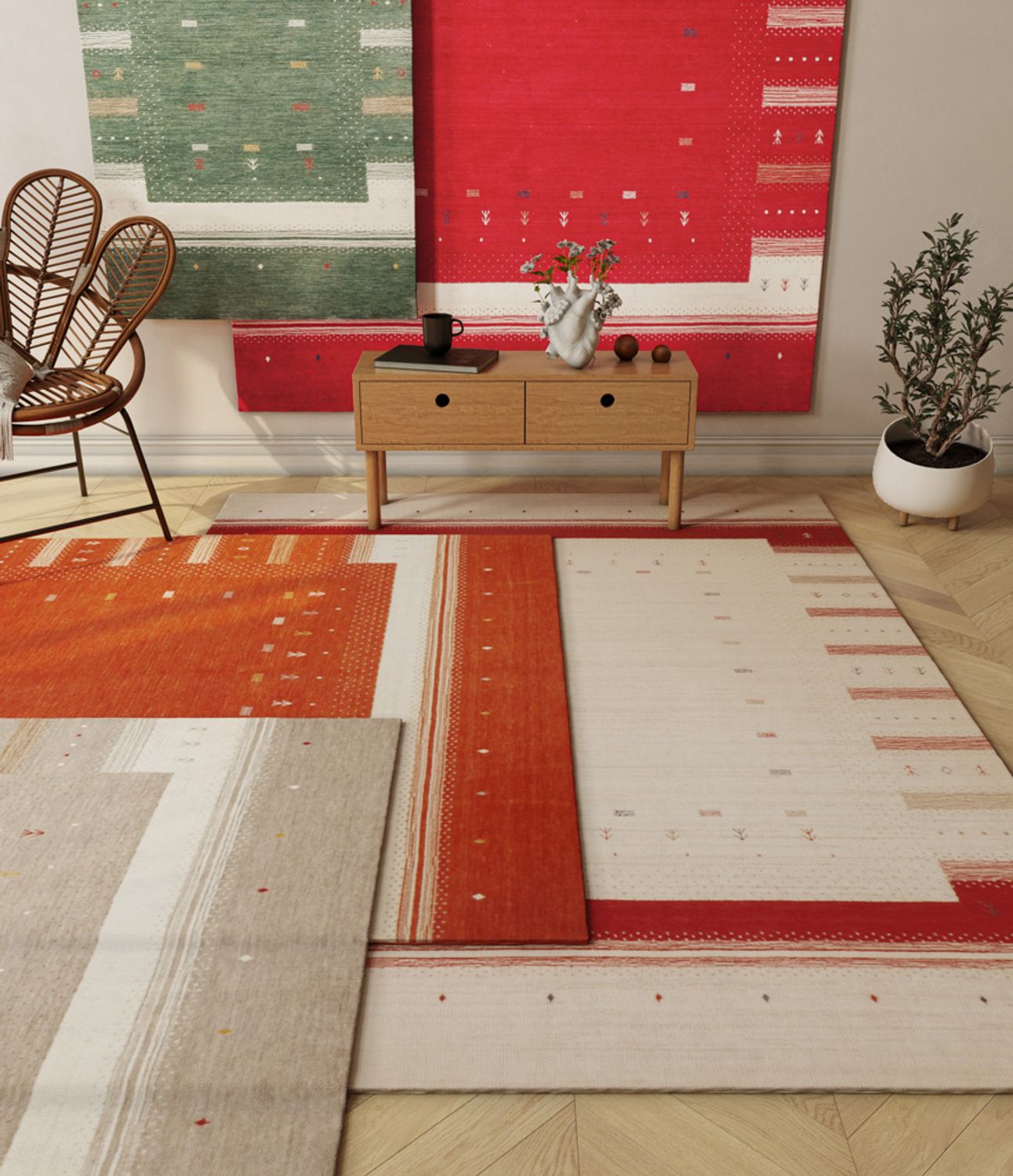 Wollteppich - Aurora Flair - quadratisch