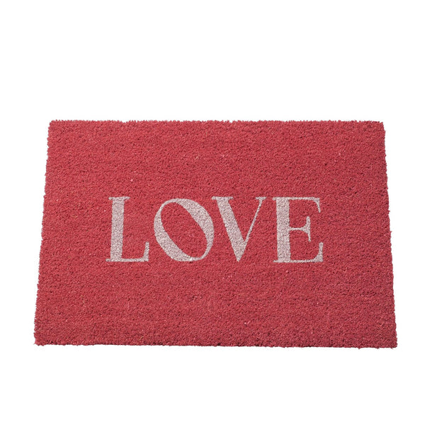 Elegante Fußmatte 'Love' in Rot mit stilvollem Schriftzug