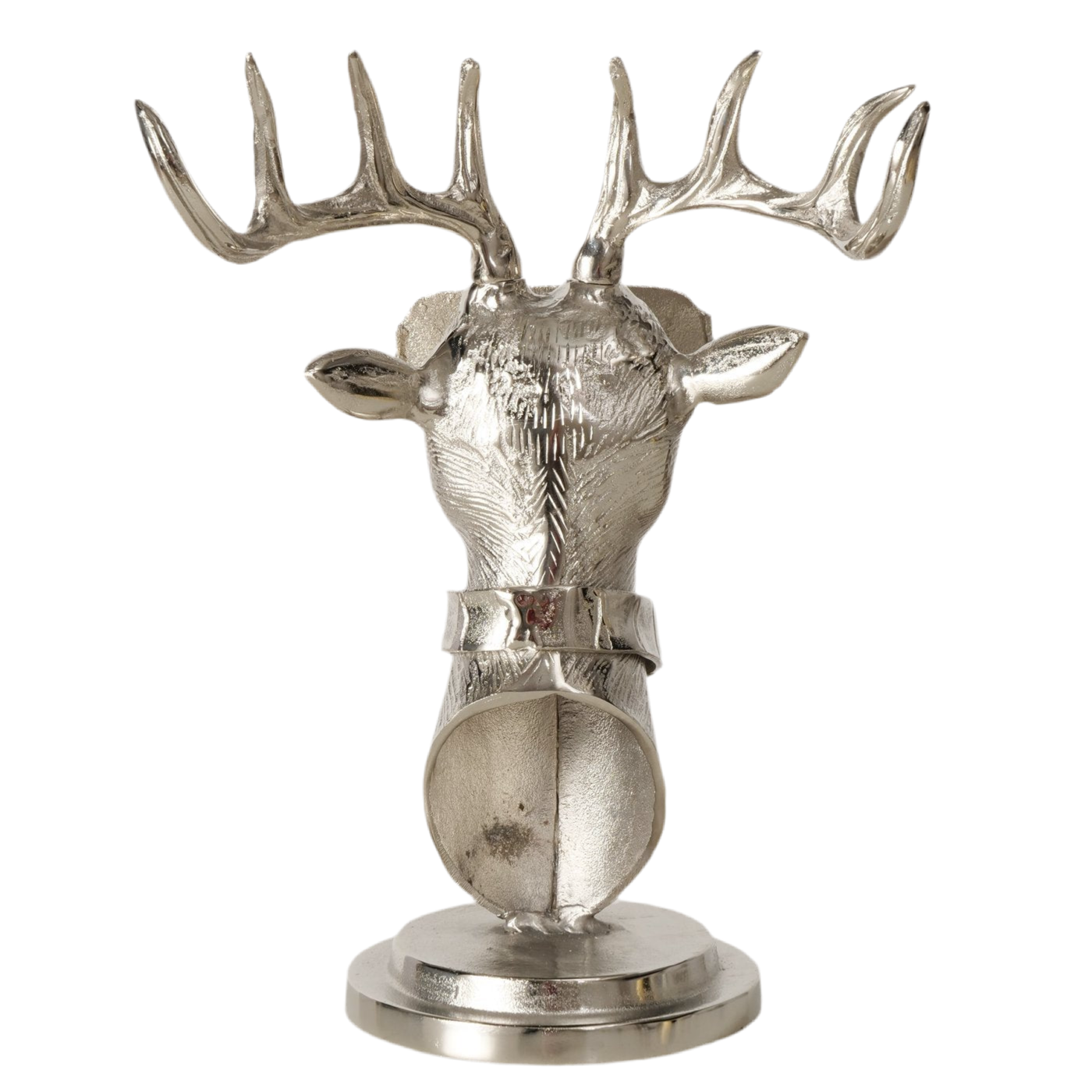 Silver Trendstag Hirschfigur Silber 49cm Aluminium Handgefertigt Modern