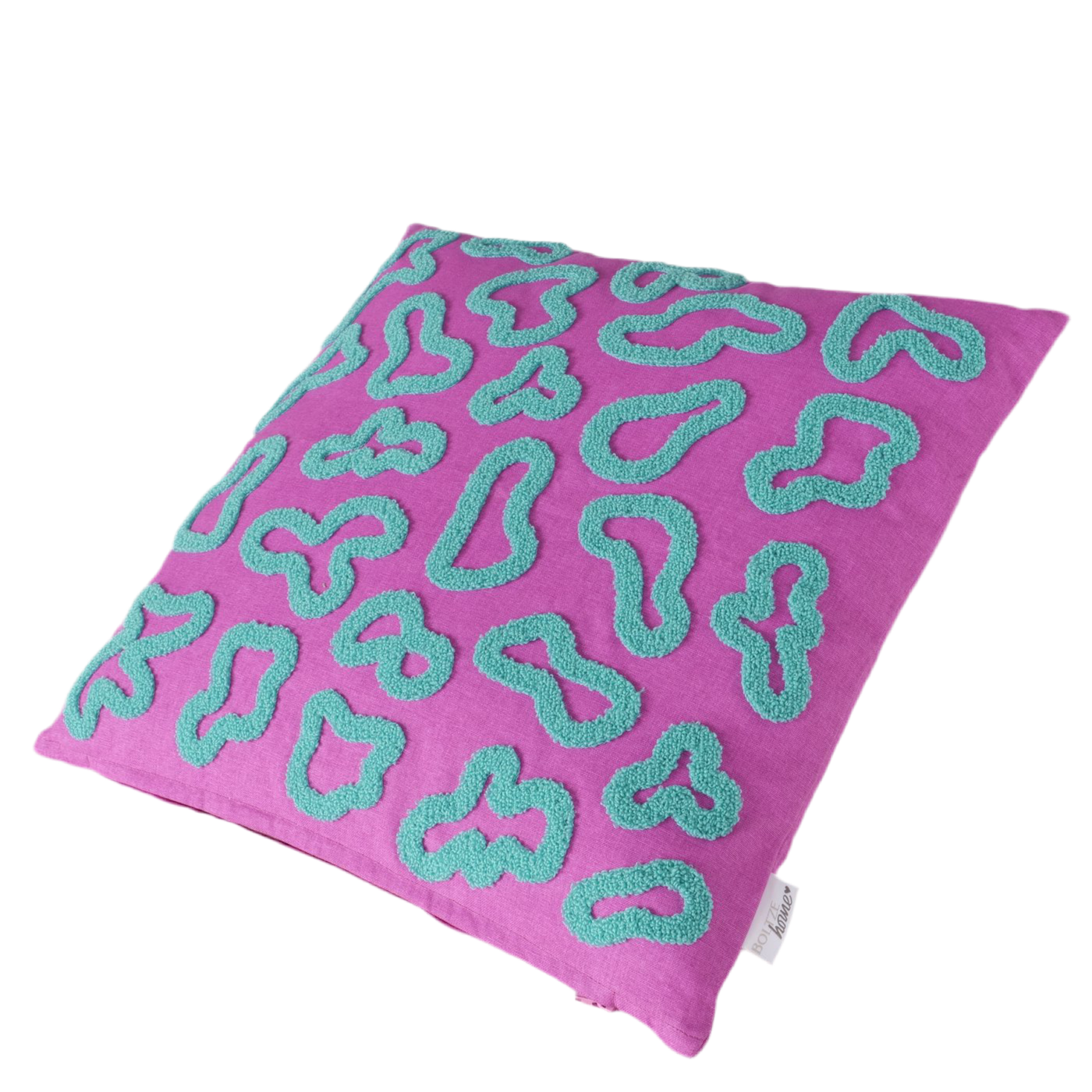 Dekokissen Zymbol Lila Türkis 45x45 cm Geometrisches Design