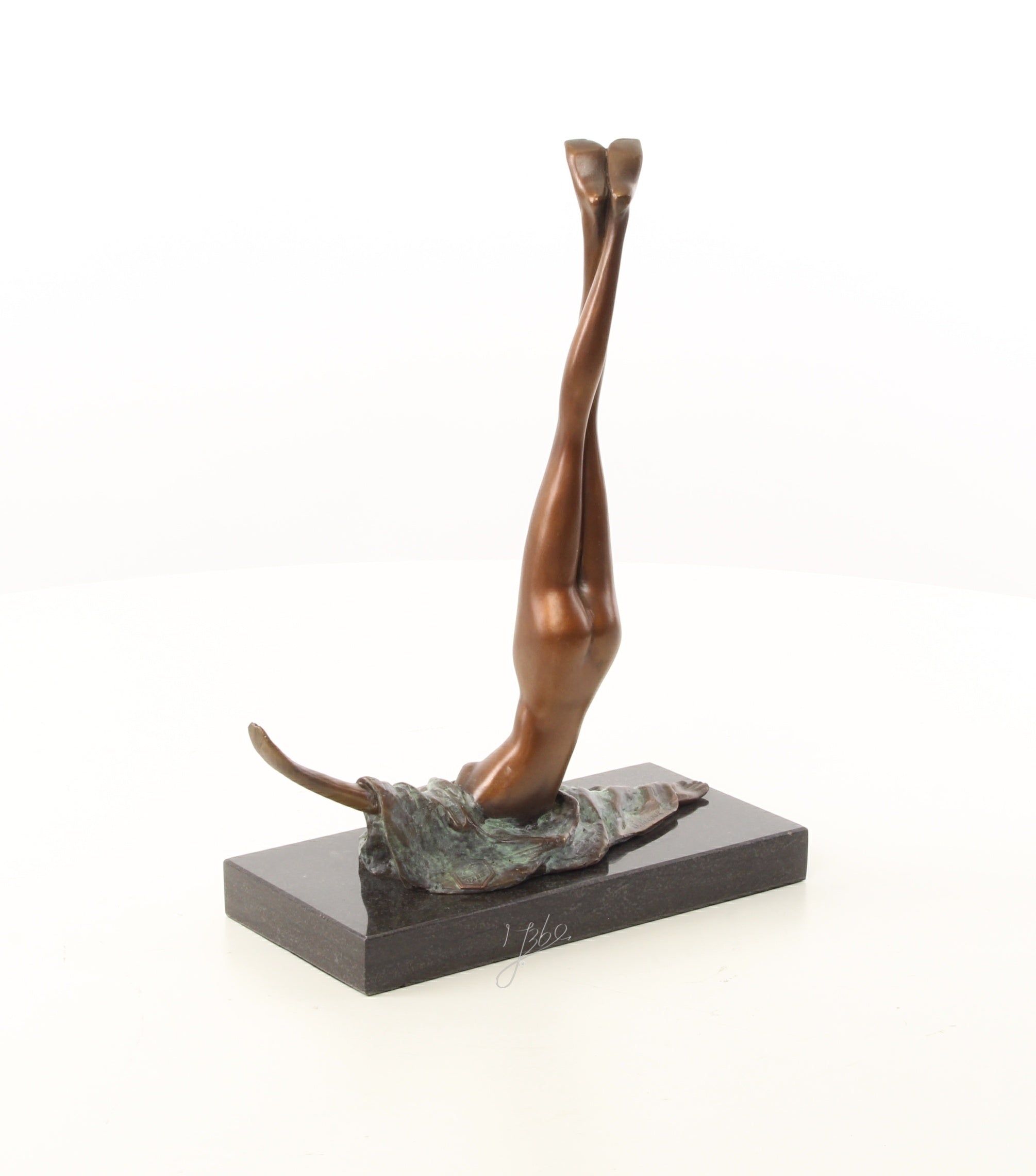 Camouflage Bronze Skulptur 28 cm modern
