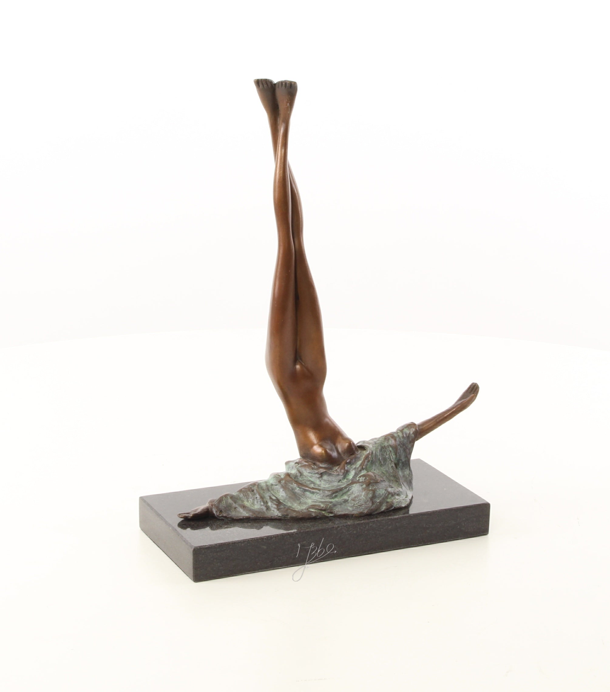 Camouflage Bronze Skulptur 28 cm modern