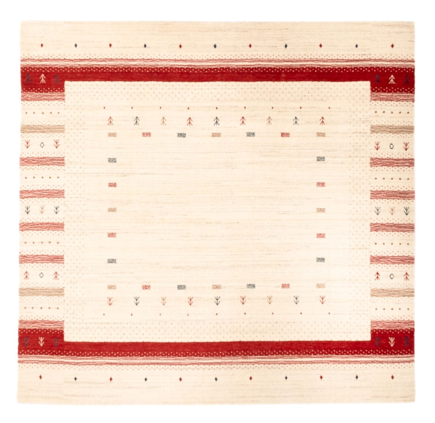 Gabbeh Teppich - Loribaft Softy - Aurora Flair - quadratisch