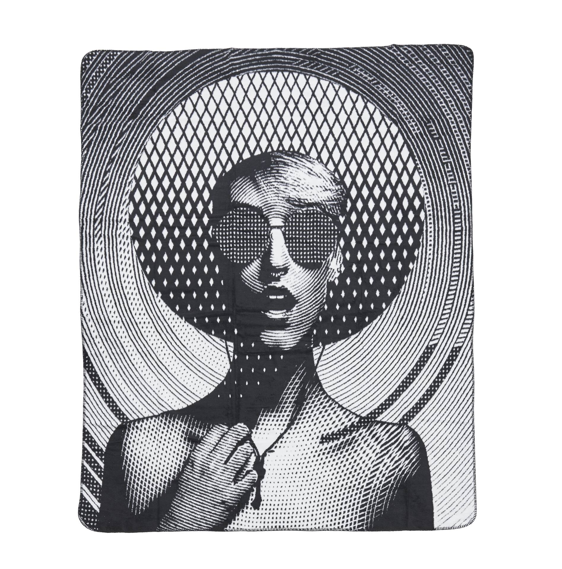 Decke Electra 150x200 cm – Schwarz-Weiß Design