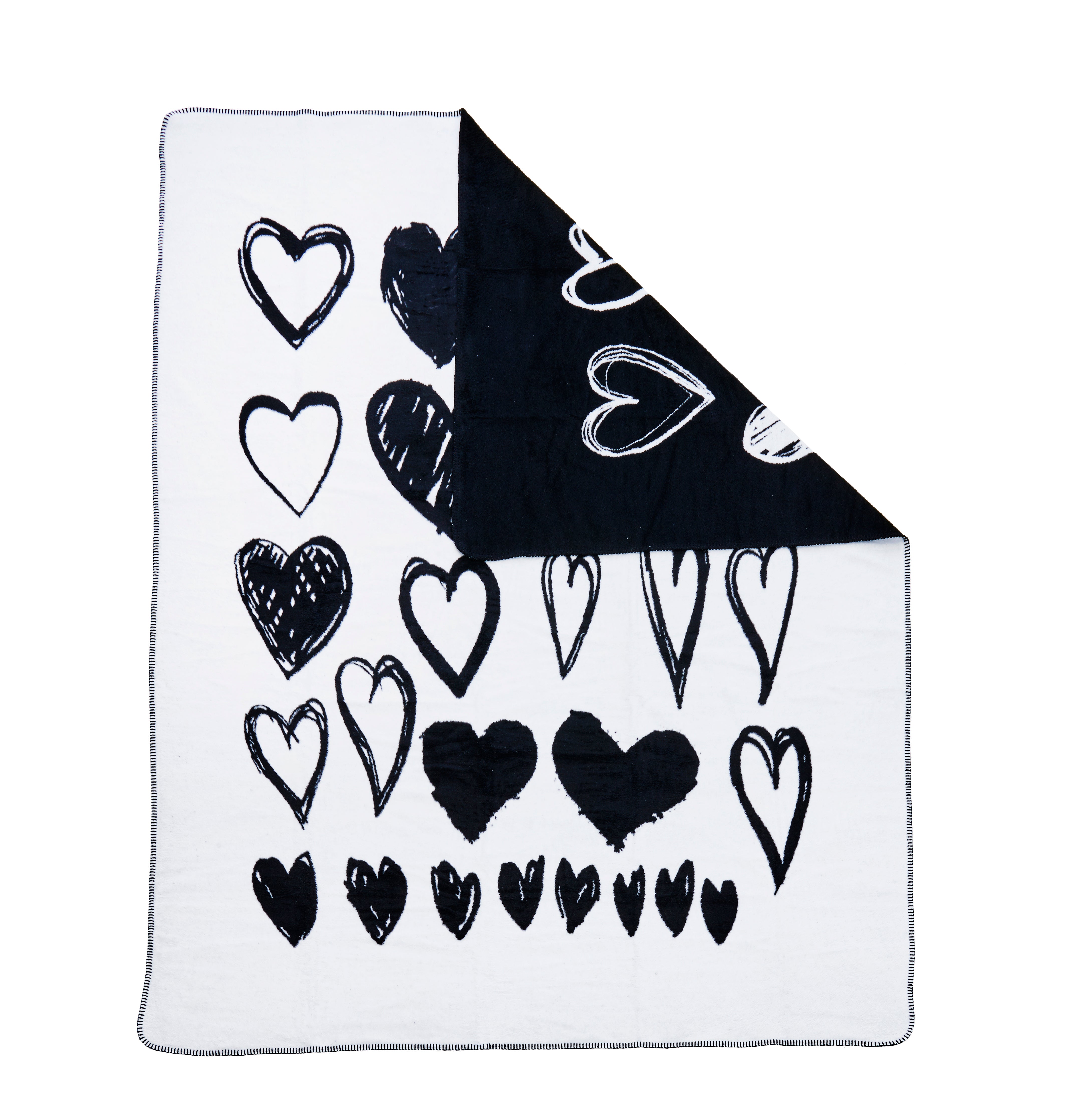 Decke Grace mit Herzen 150x200cm