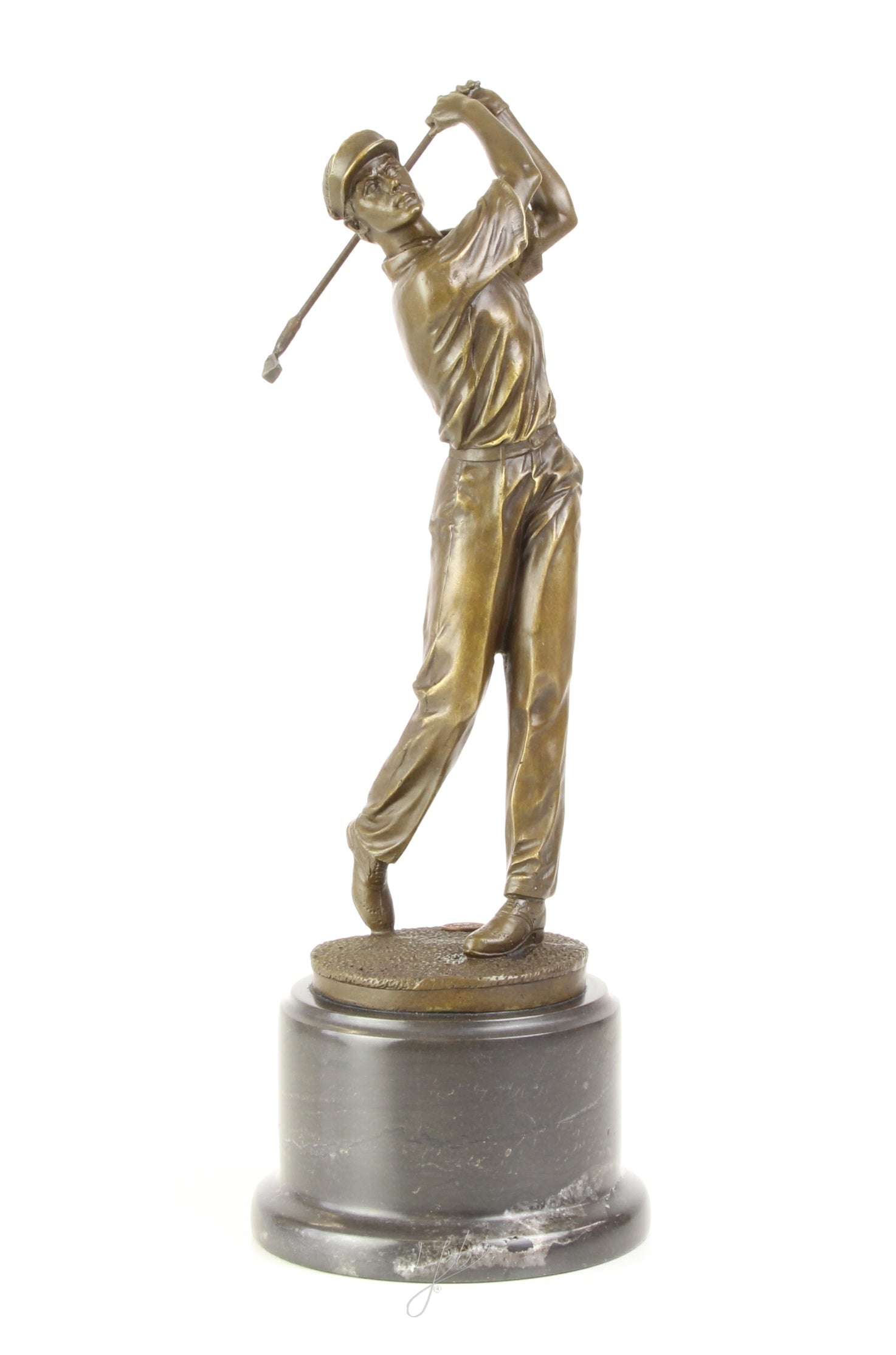 Bronze Skulptur Golfer Swing 38c