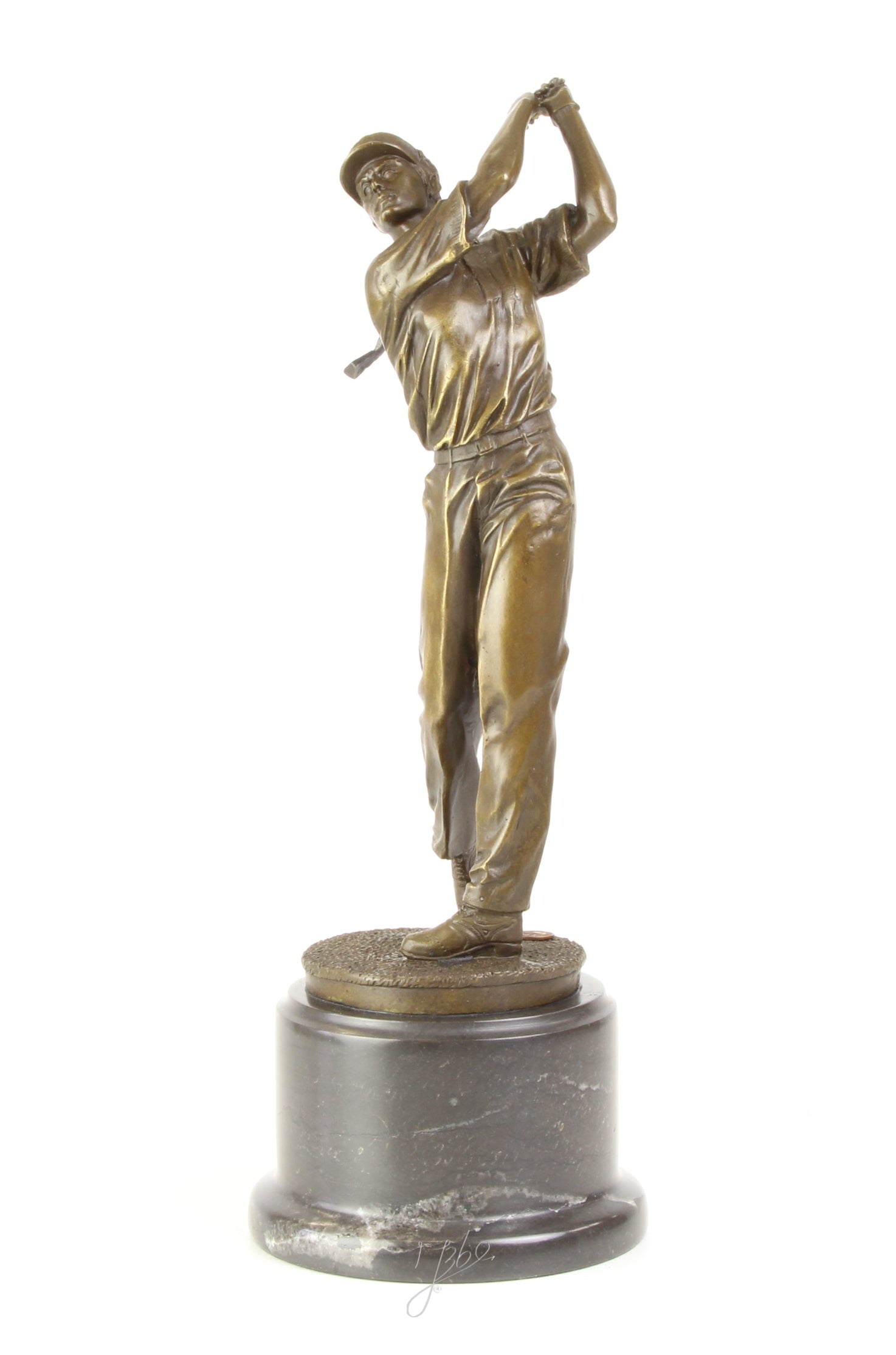Bronze Skulptur Golfer Swing 38c