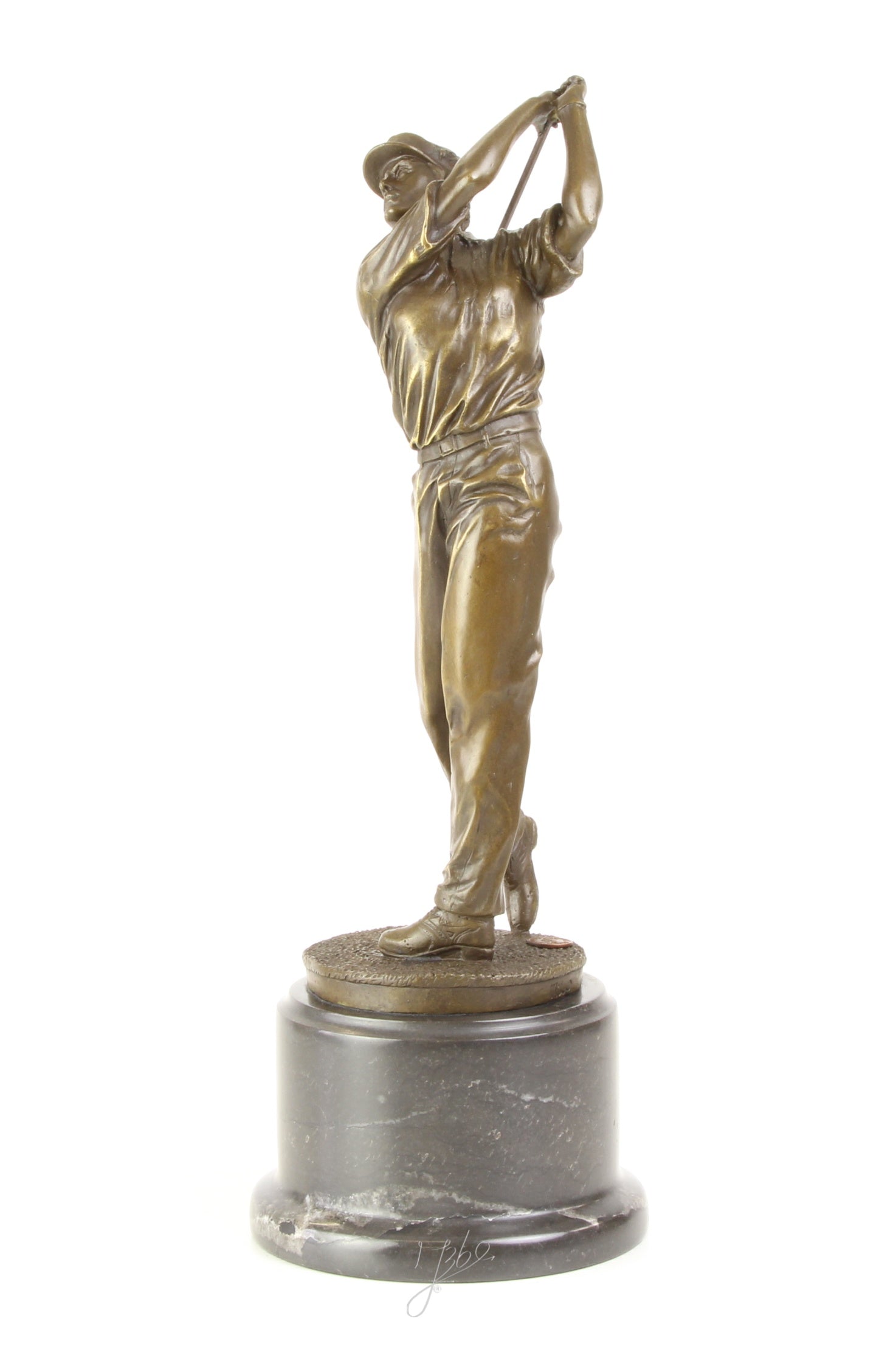 Bronze Skulptur Golfer Swing 38c