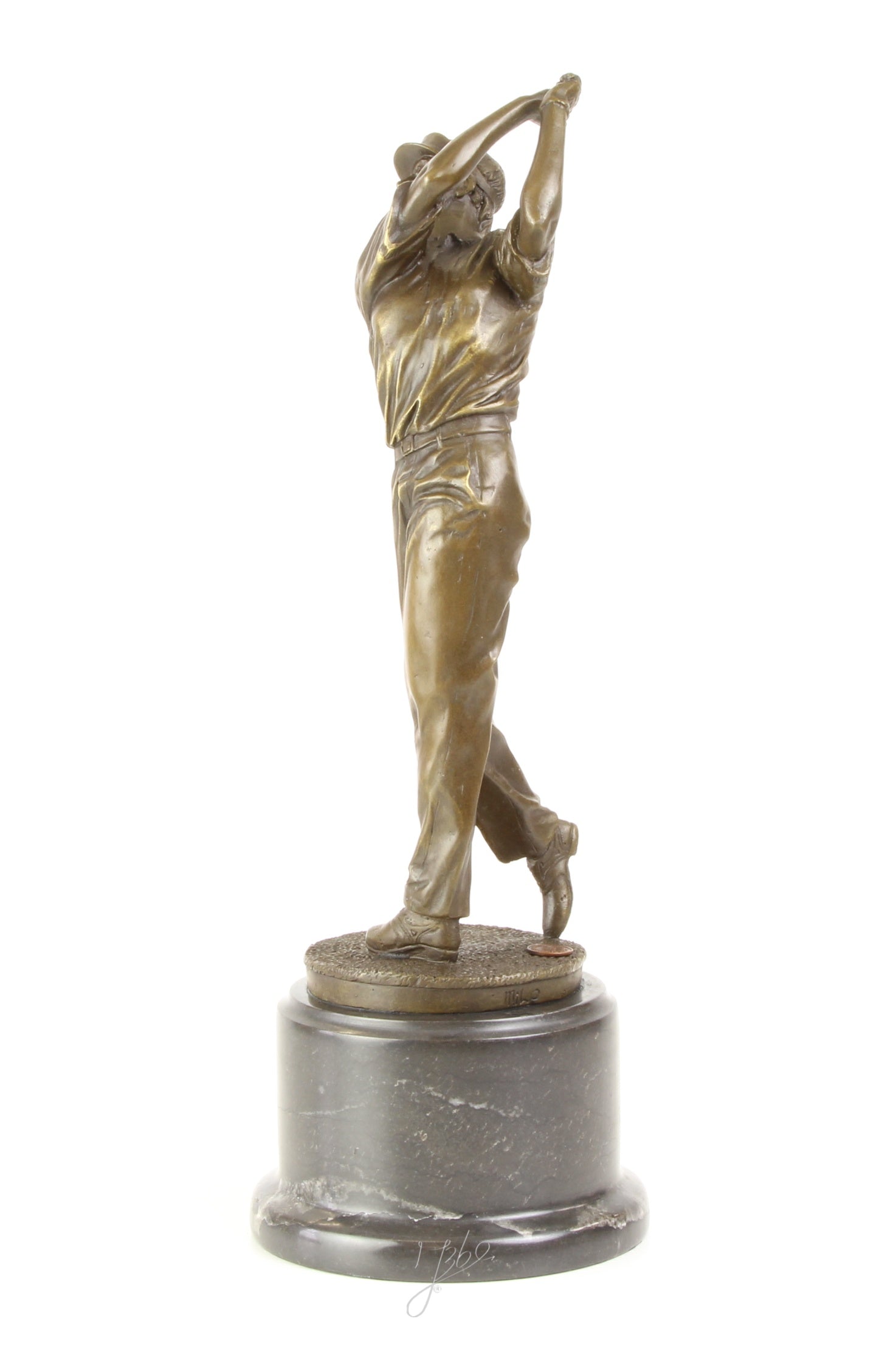 Bronze Skulptur Golfer Swing 38c