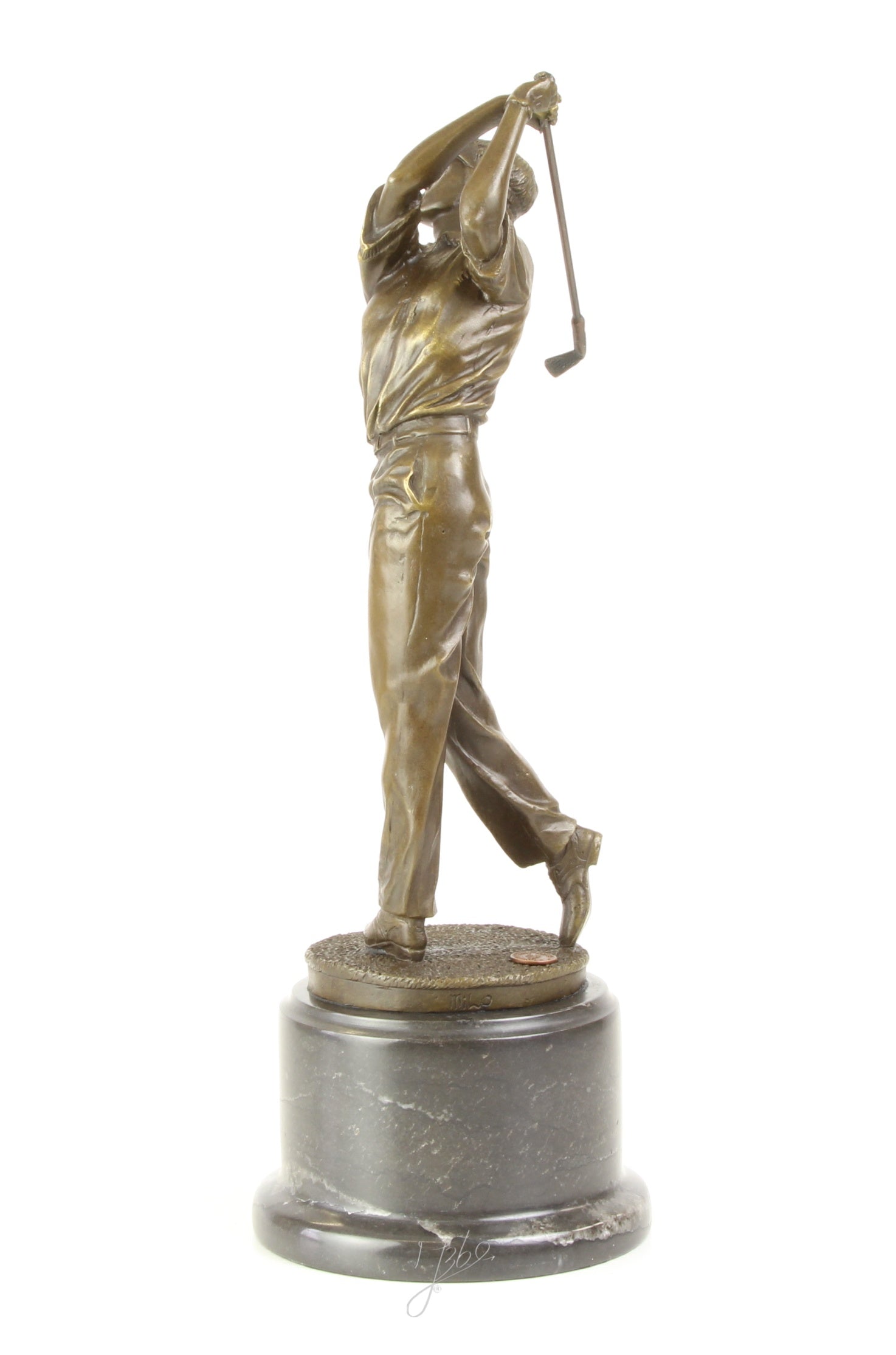 Bronze Skulptur Golfer Swing 38c