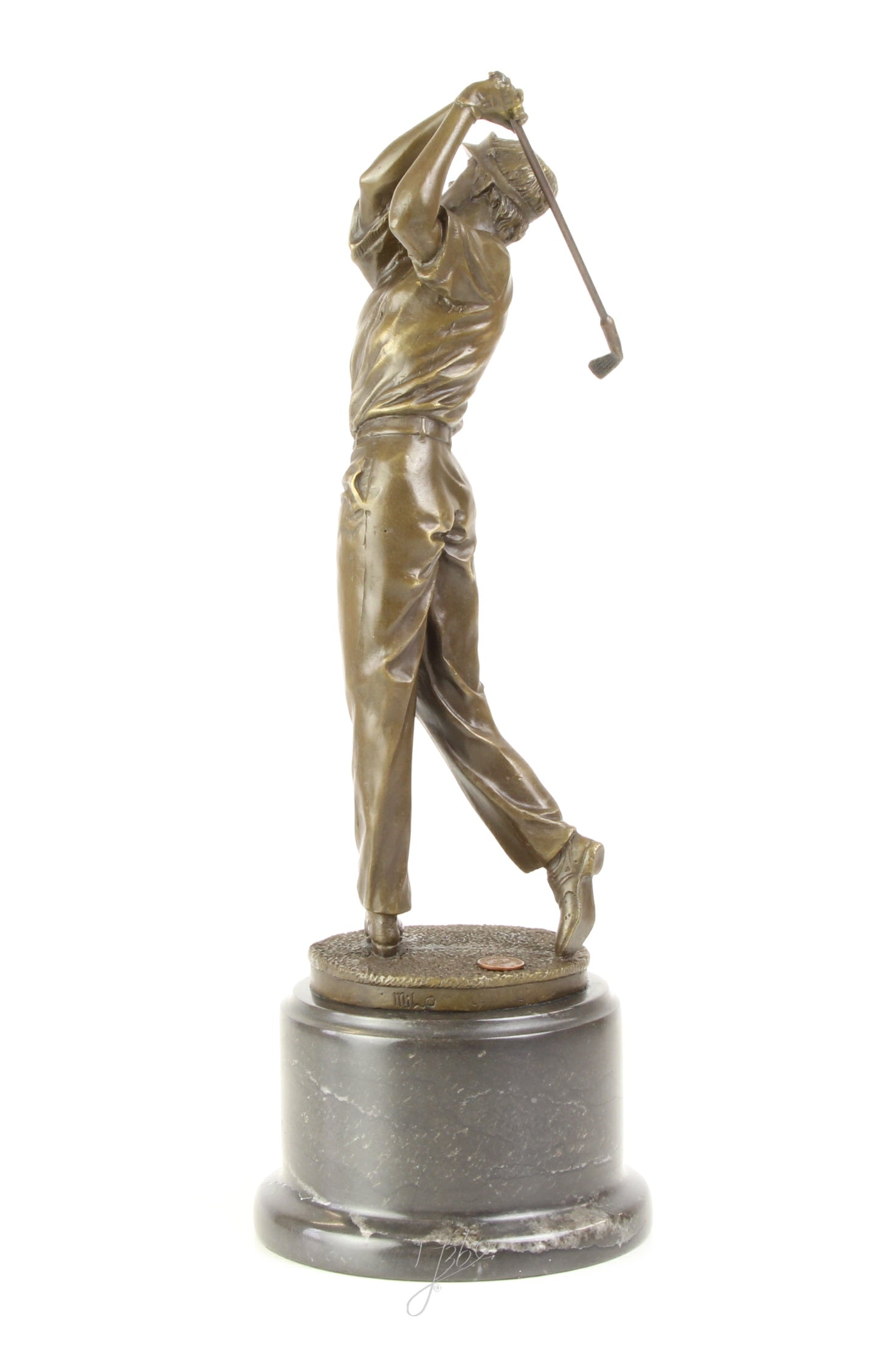 Bronze Skulptur Golfer Swing 38c