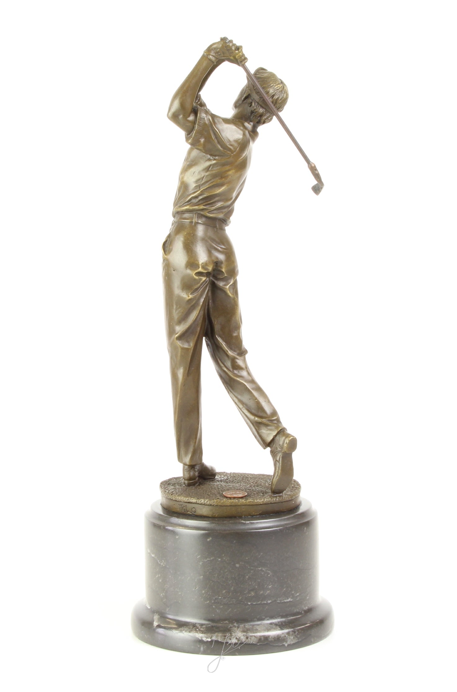 Bronze Skulptur Golfer Swing 38c