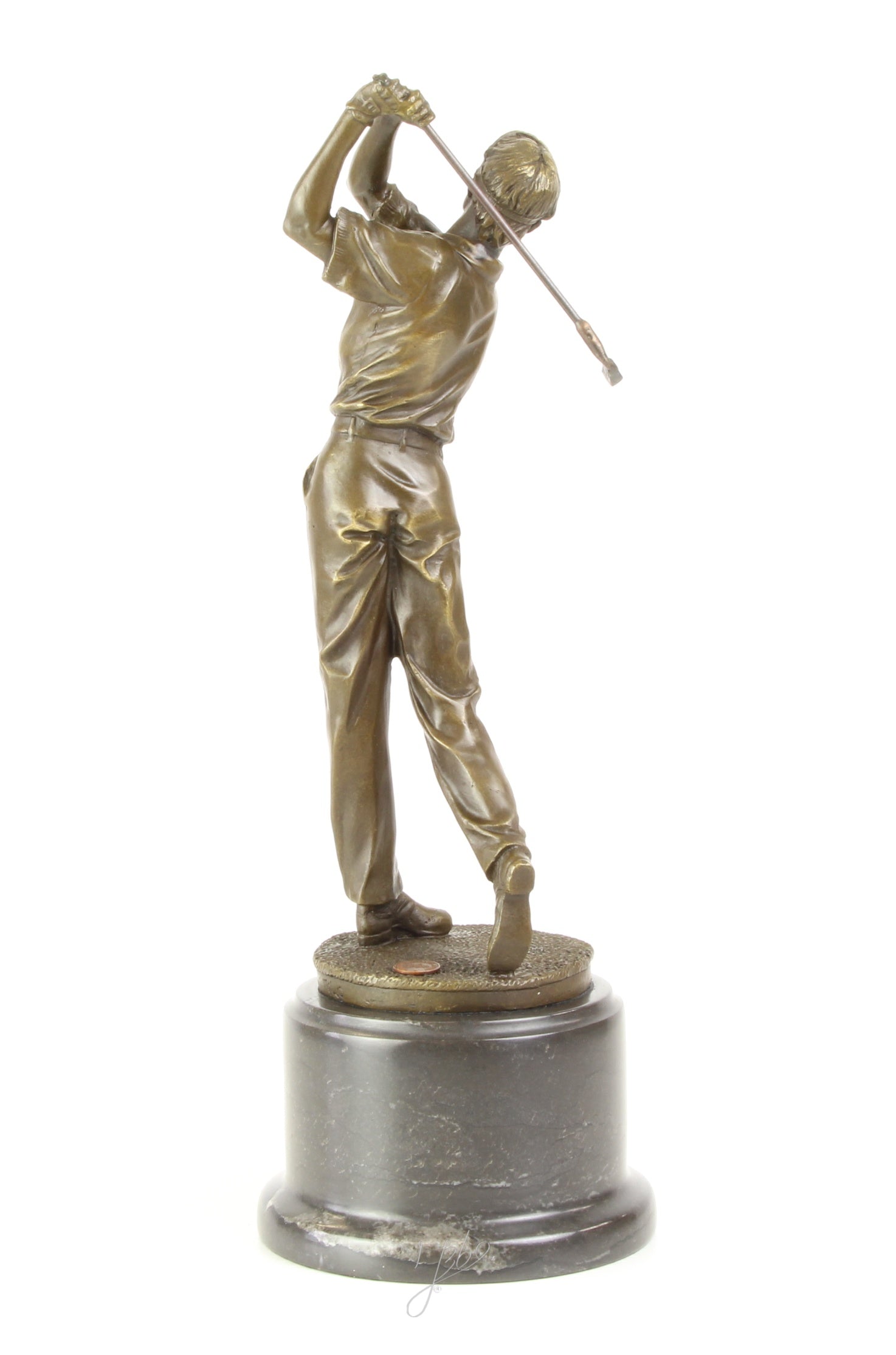 Bronze Skulptur Golfer Swing 38c