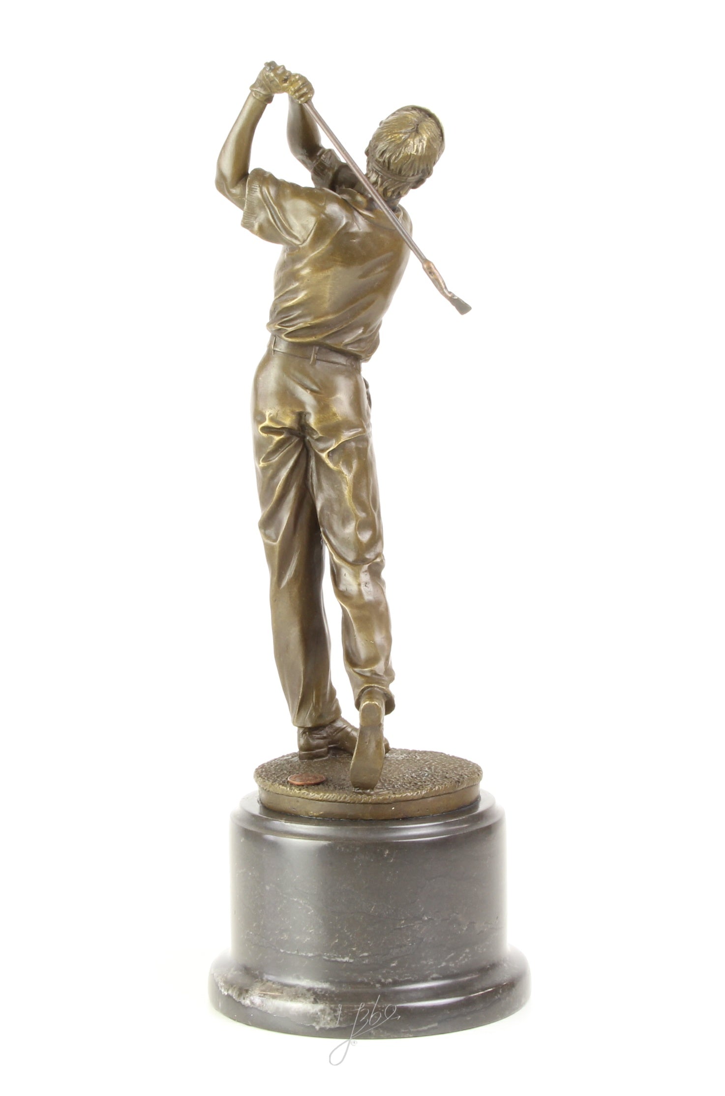Bronze Skulptur Golfer Swing 38c