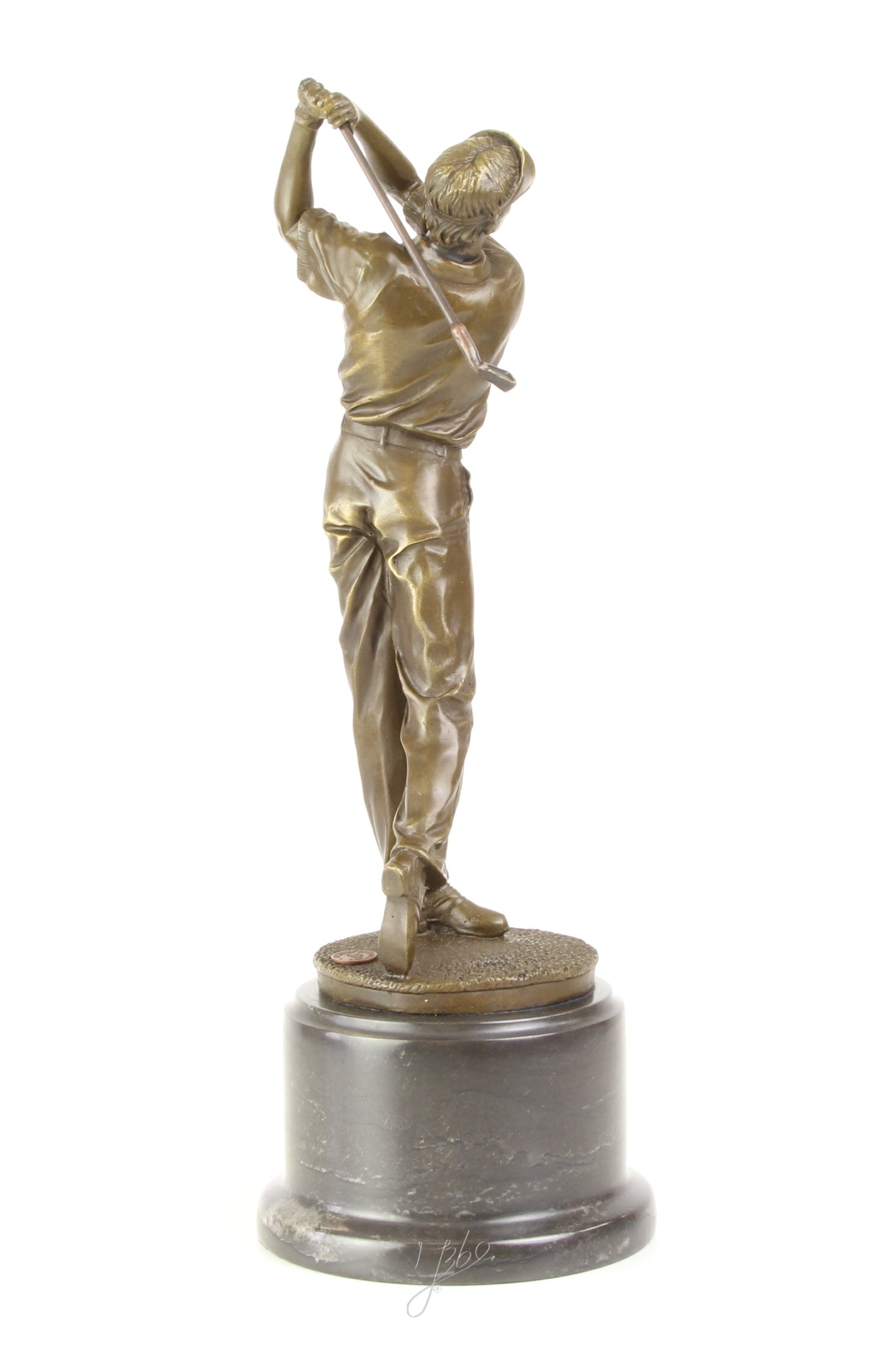 Bronze Skulptur Golfer Swing 38c