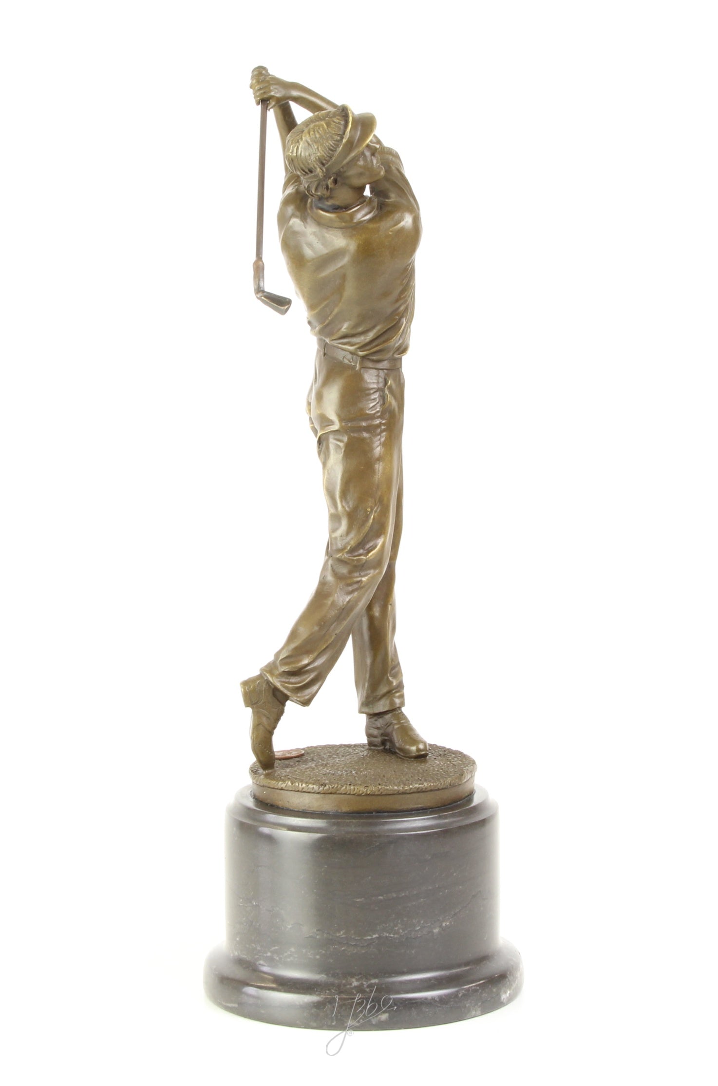 Bronze Skulptur Golfer Swing 38c