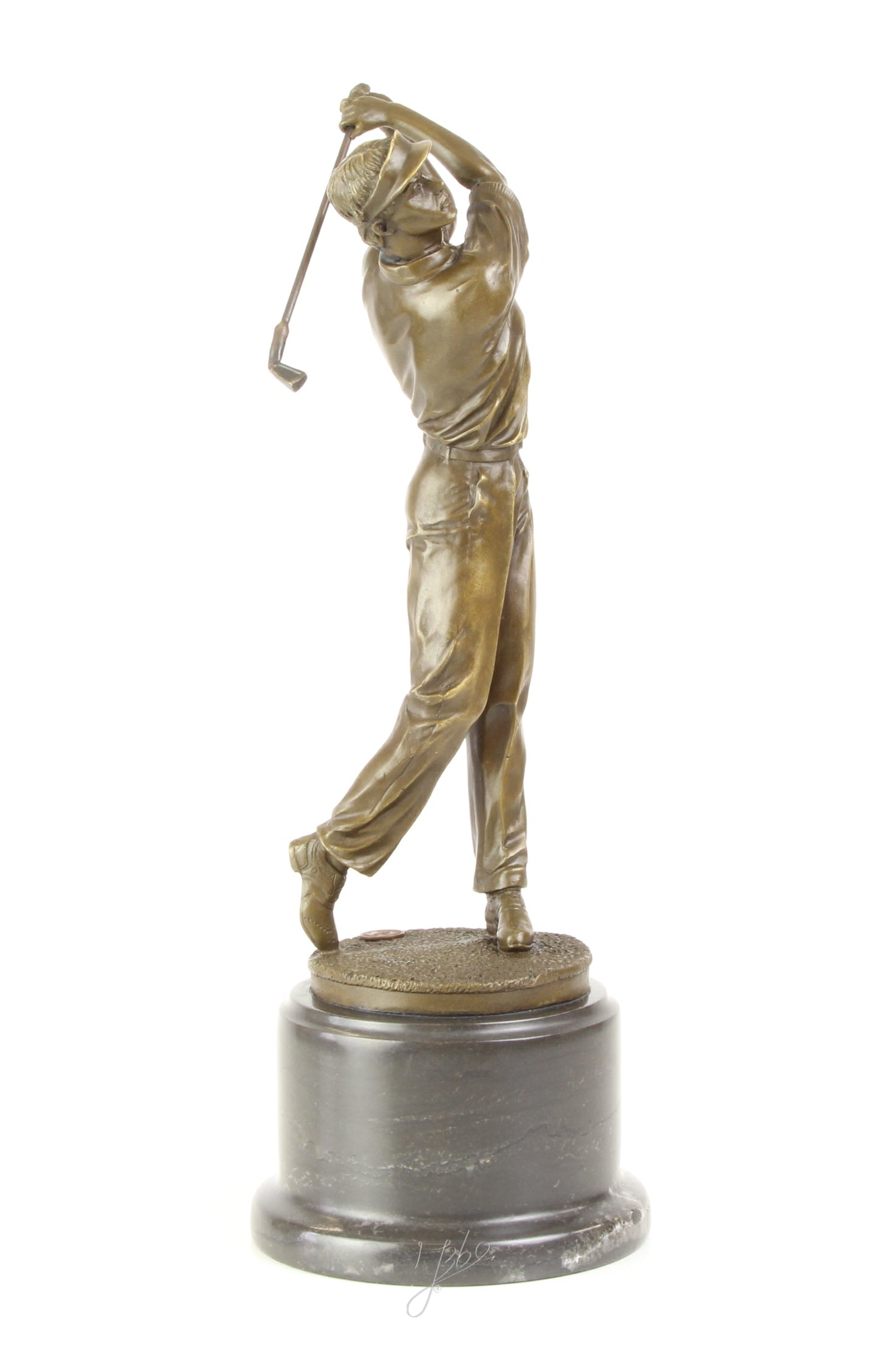 Bronze Skulptur Golfer Swing 38c