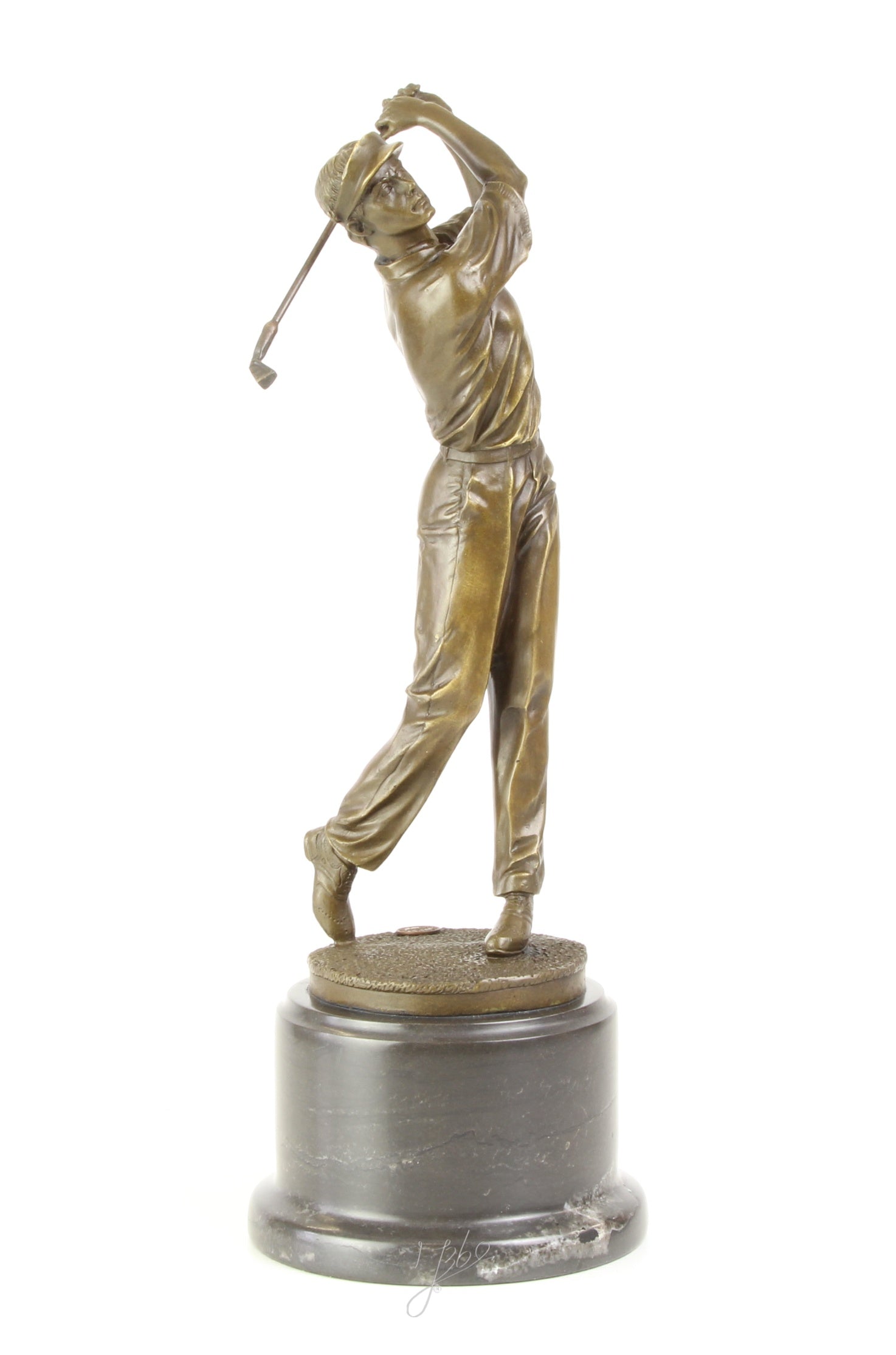 Bronze Skulptur Golfer Swing 38c