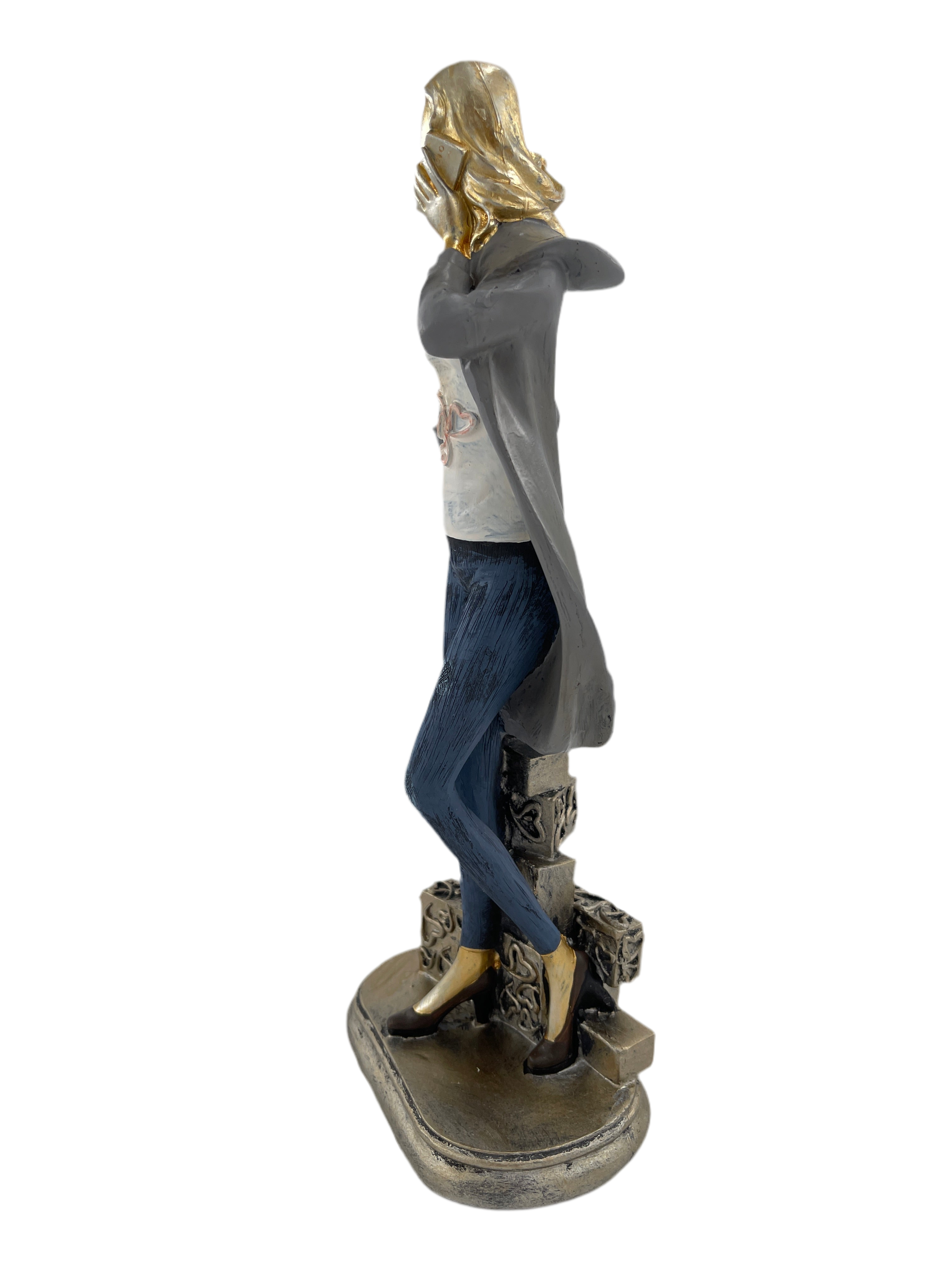 Exklusive Skulptur einer Geschäftsfrau im modernen Stil Business Women