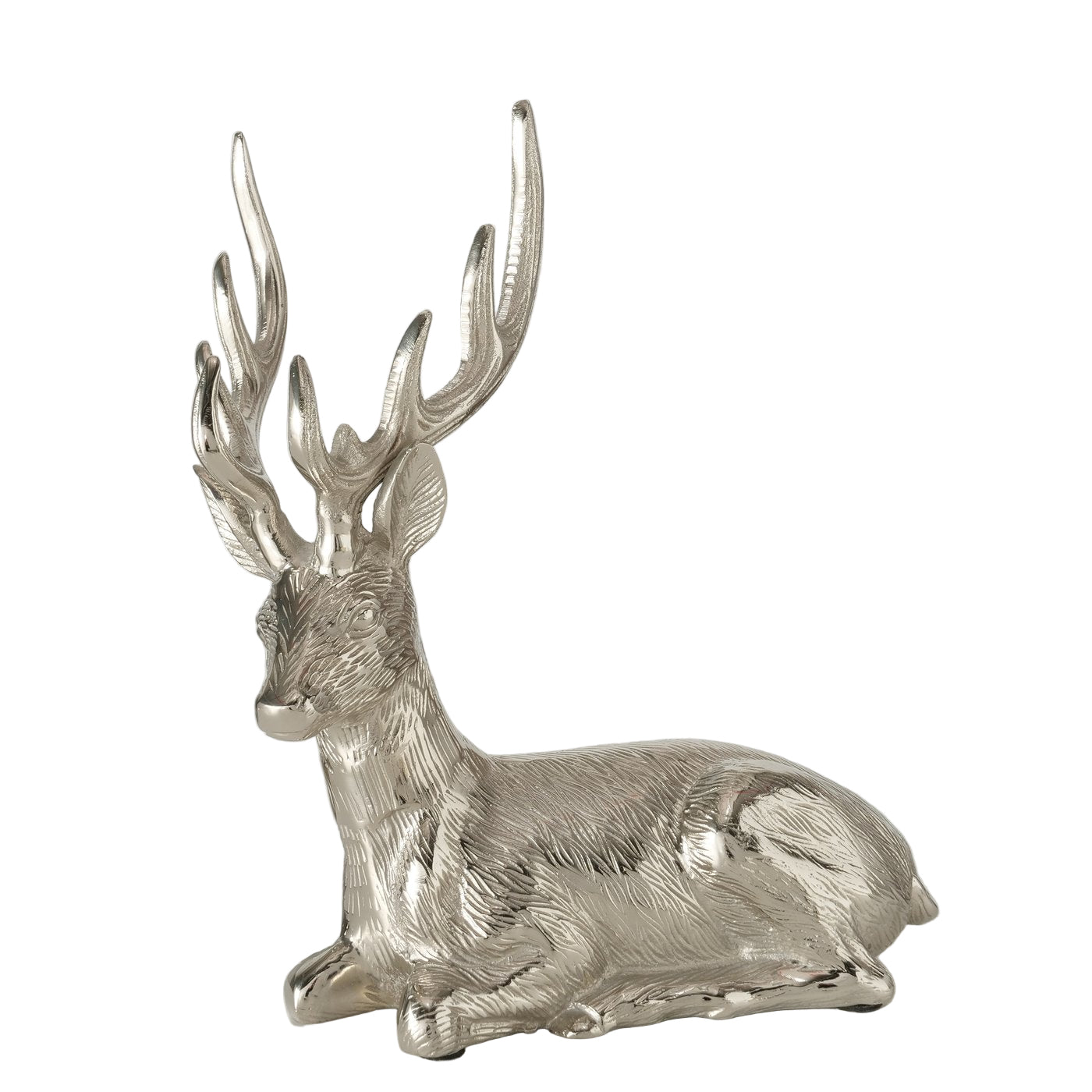 Jokko Hirschfiguren 2er Set Silber Weihnachtsdeko