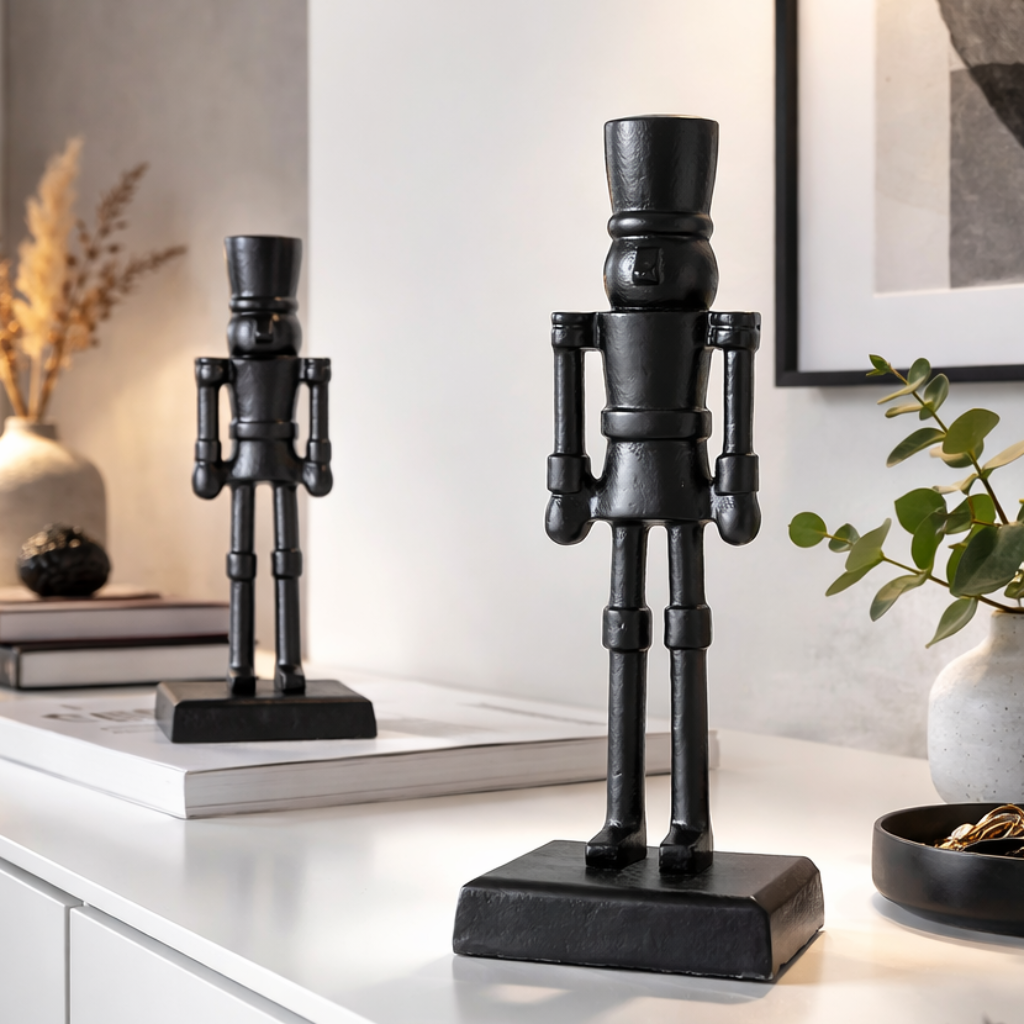 Dekofigur Nutcracker Set Nutca Aluminium Nussknacker Weihnachten