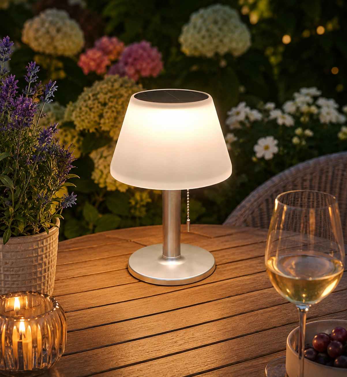 Solartischleuchte Lumo Nature LED Warmweiß 10LED Outdoor