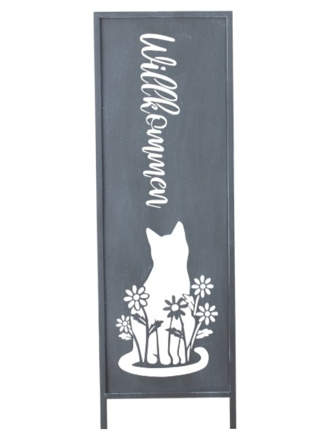 Garden stake Welcome with dog or cat Metal 83.5 cm Weatherproof