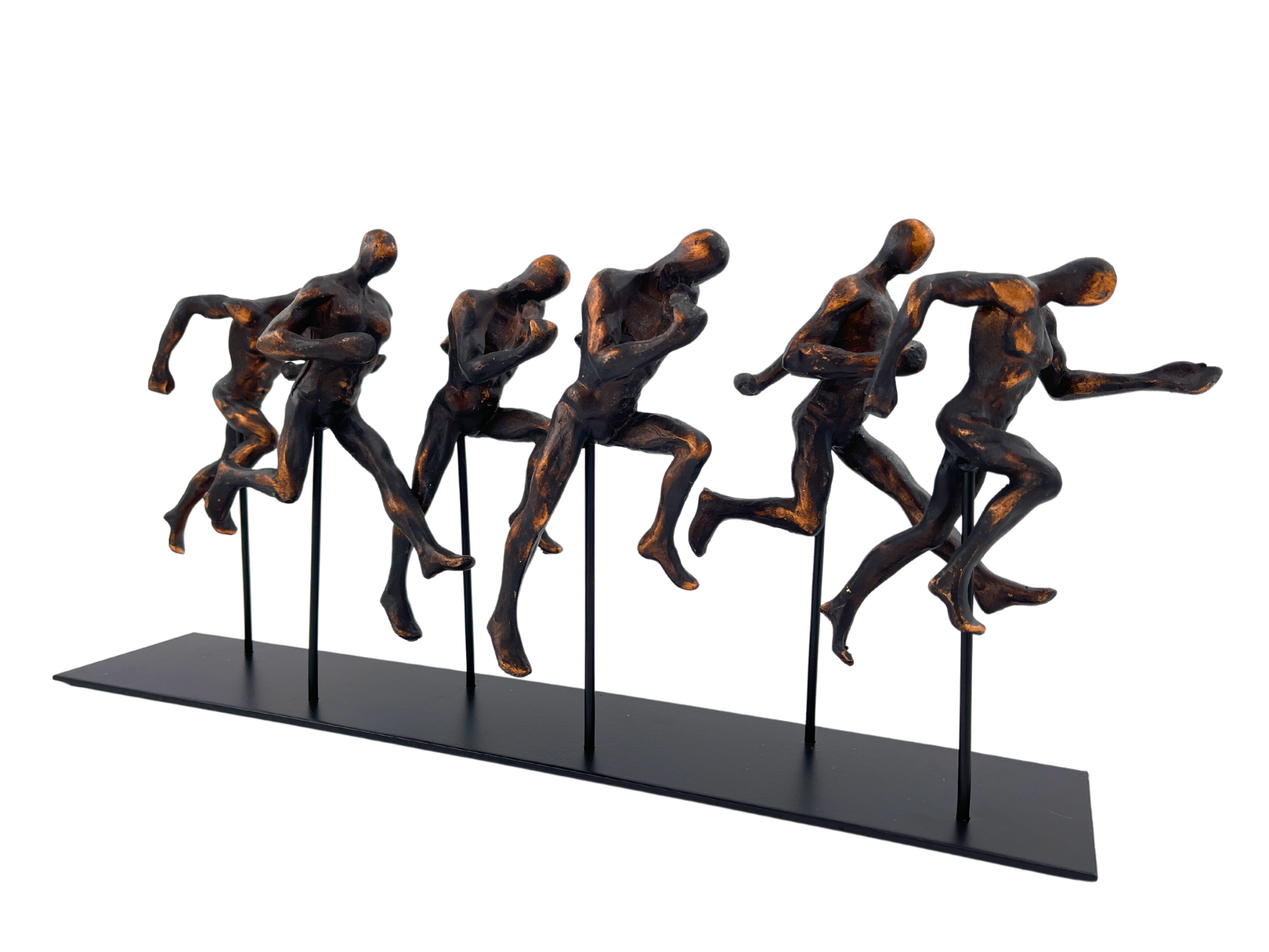 Skulptur Laufende Athleten – Bronze Schwarz