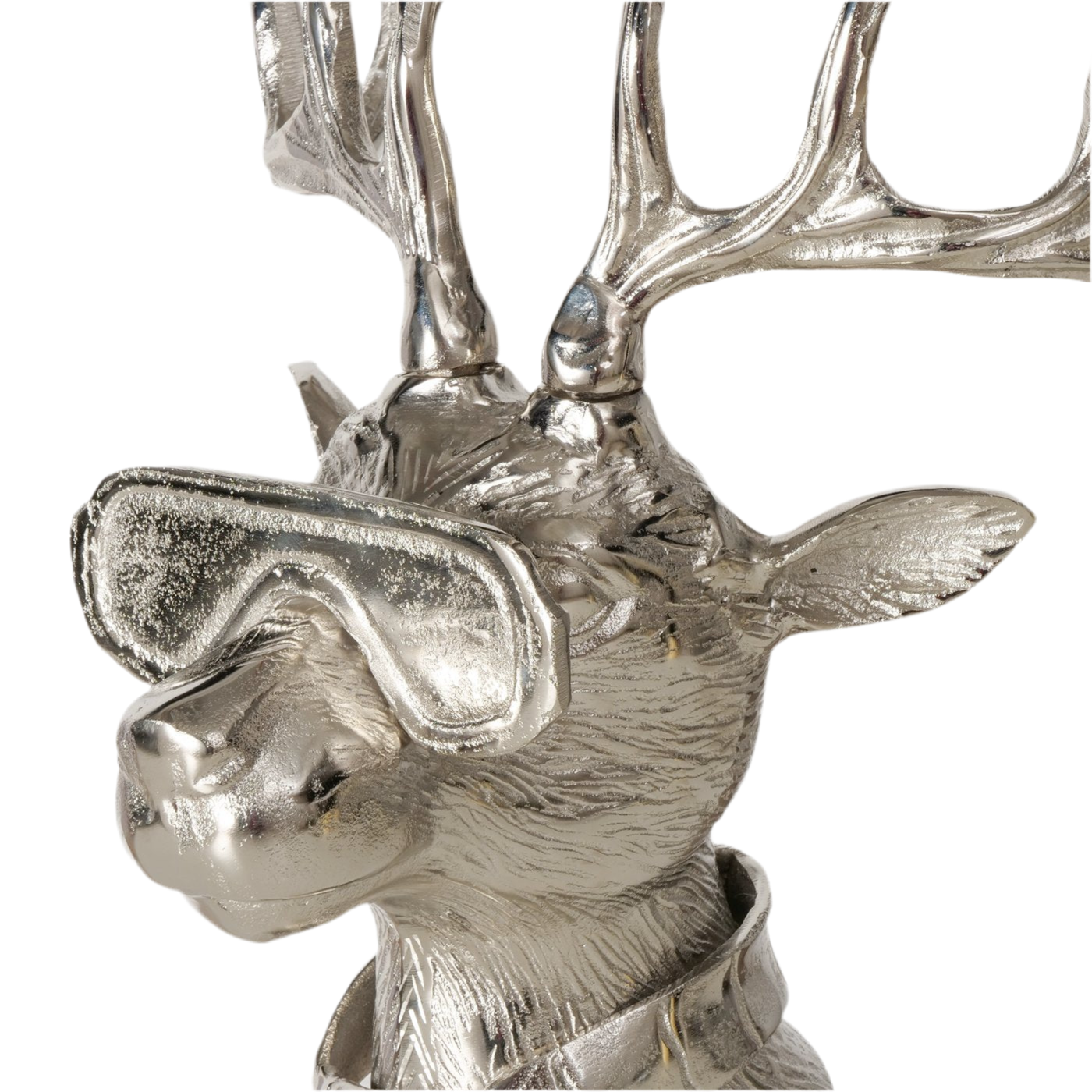 Silver Trendstag Hirschfigur Silber 49cm Aluminium Handgefertigt Modern
