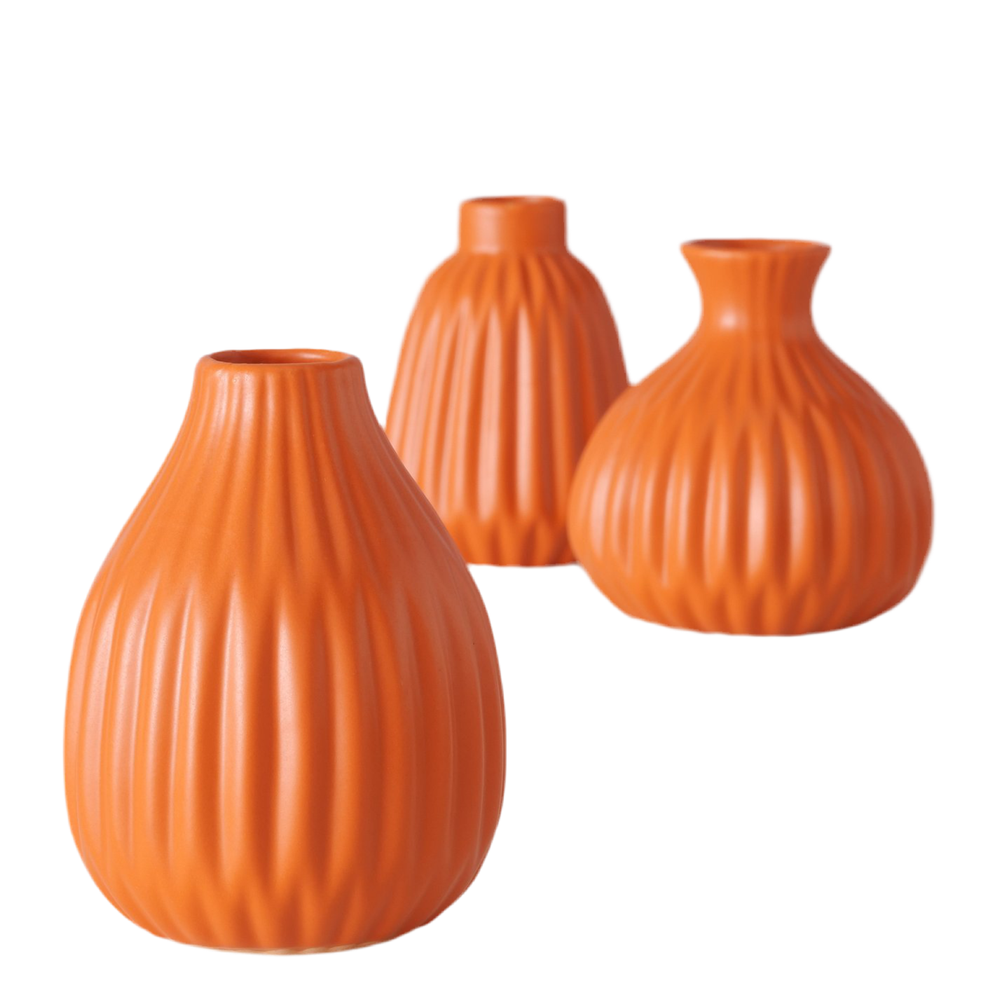 Vase Esko 3er Set Orange Keramik 12cm