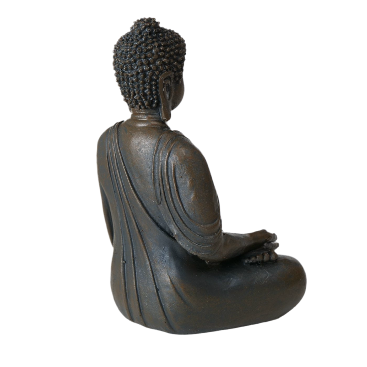 Dreier-Set Buddha Figuren Dunkelbraun 10 cm - Meditierende Deko-Statue
