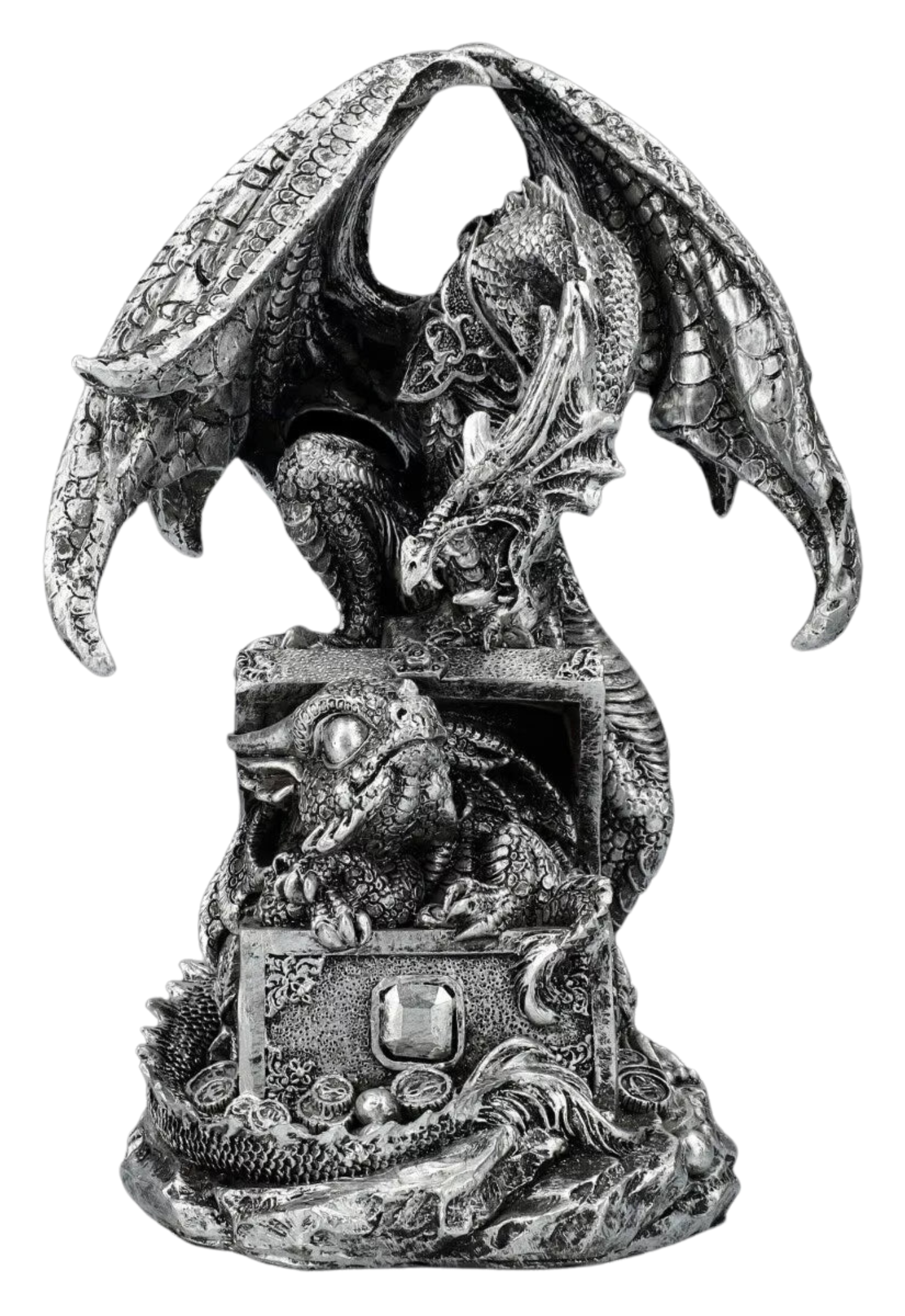 Dekofigur Drachen Wächterschatz 2er Set Mystische Fantasy Skulpturen