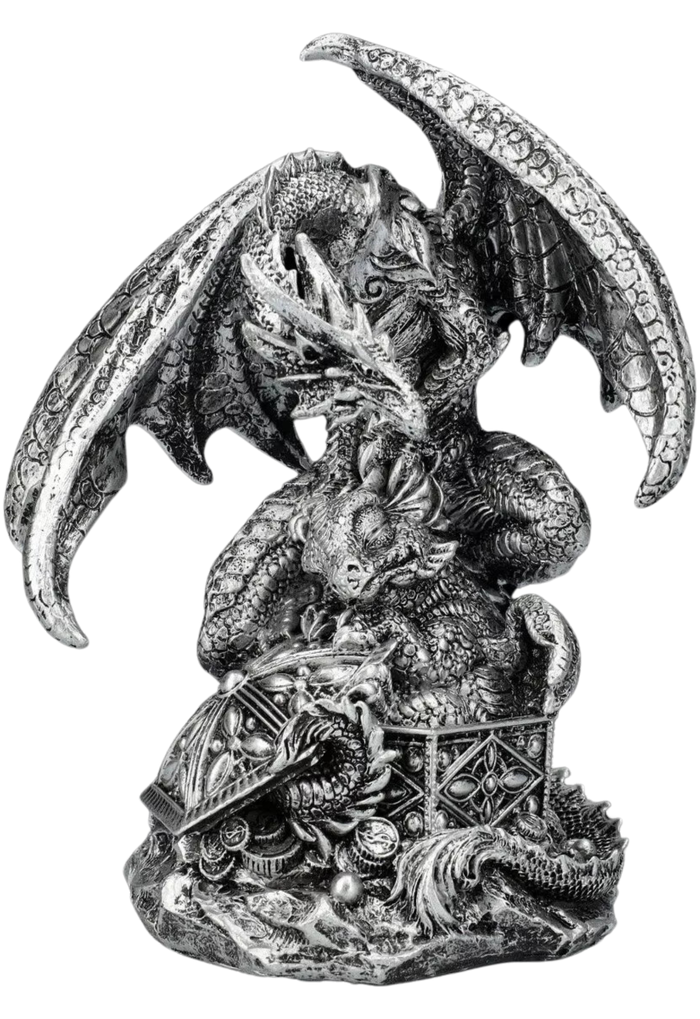 Dekofigur Drachen Wächterschatz 2er Set Mystische Fantasy Skulpturen